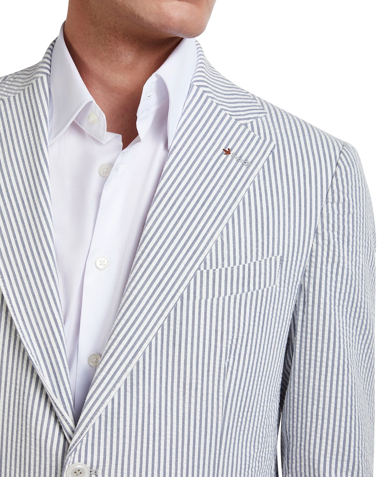 Chaqueta Norcia gofrada a rayas azules