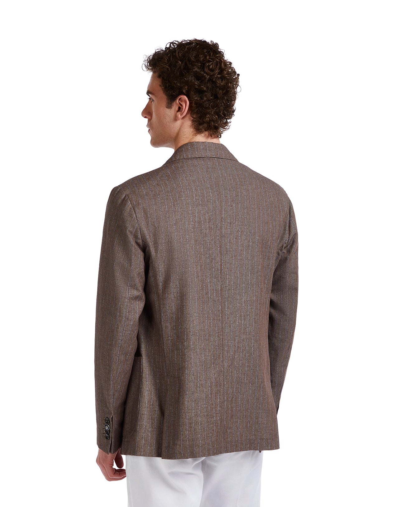 Giacca Vernazza gessata beige