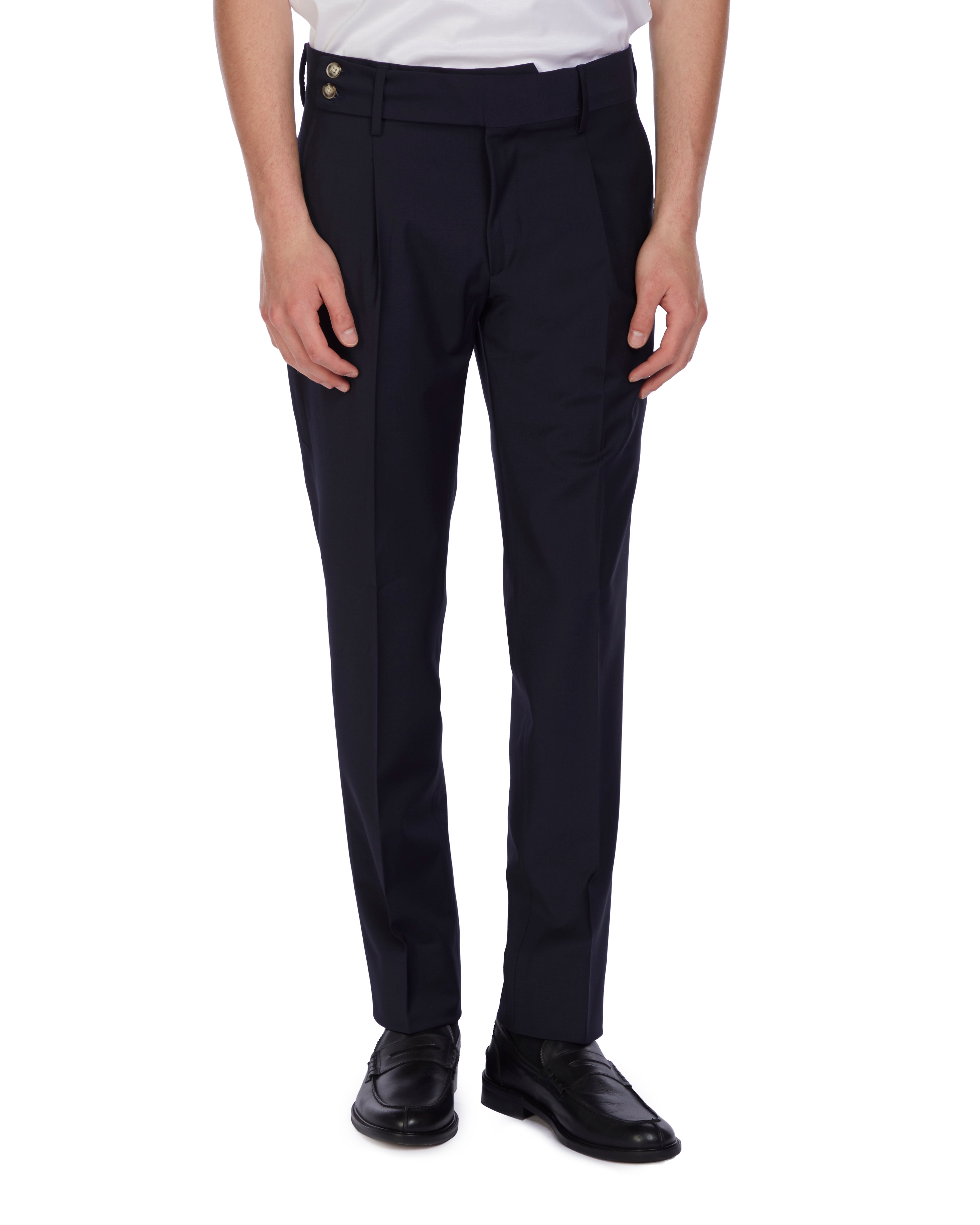 Pantalone Harlem in lana blu