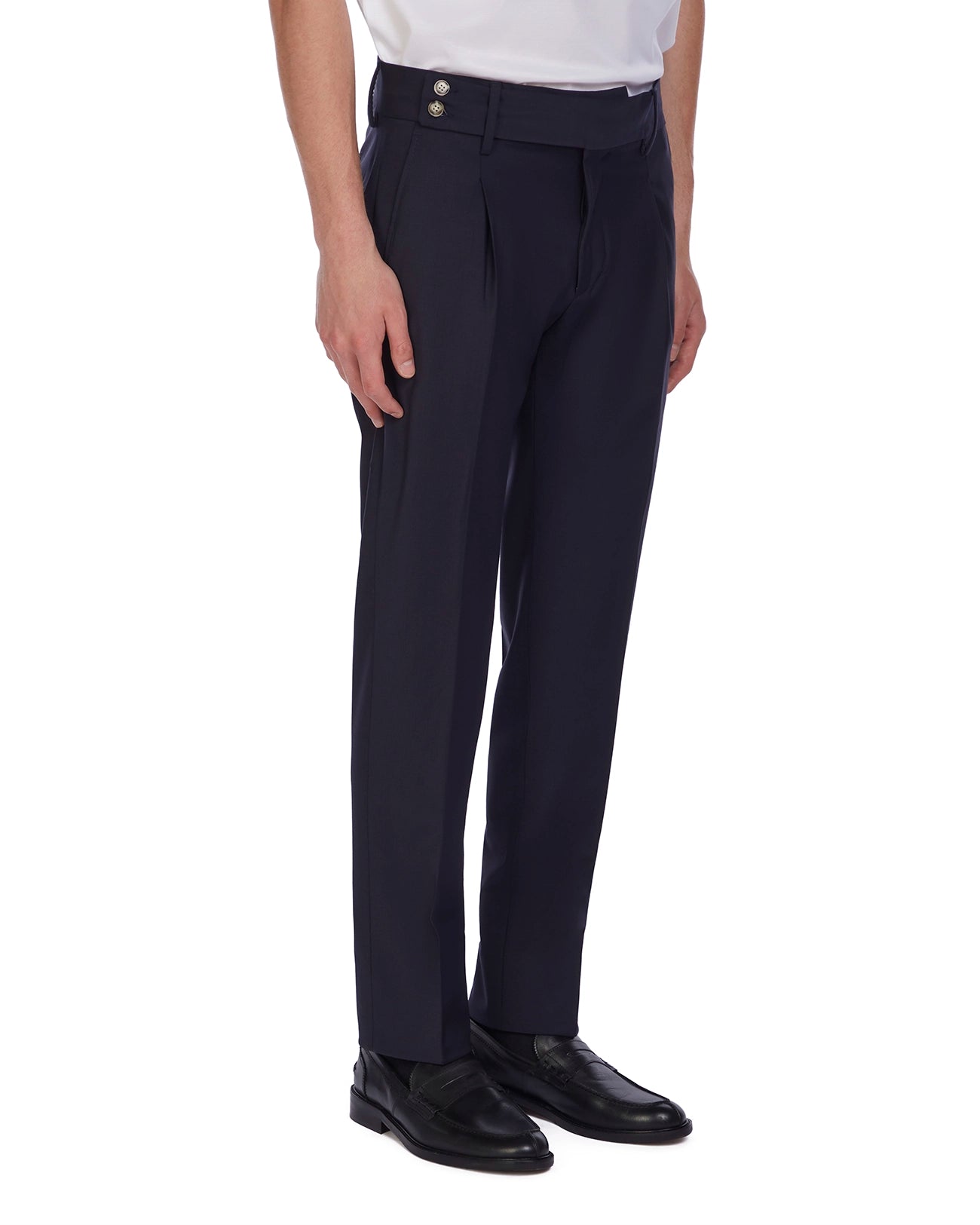 Pantalone Harlem in lana blu