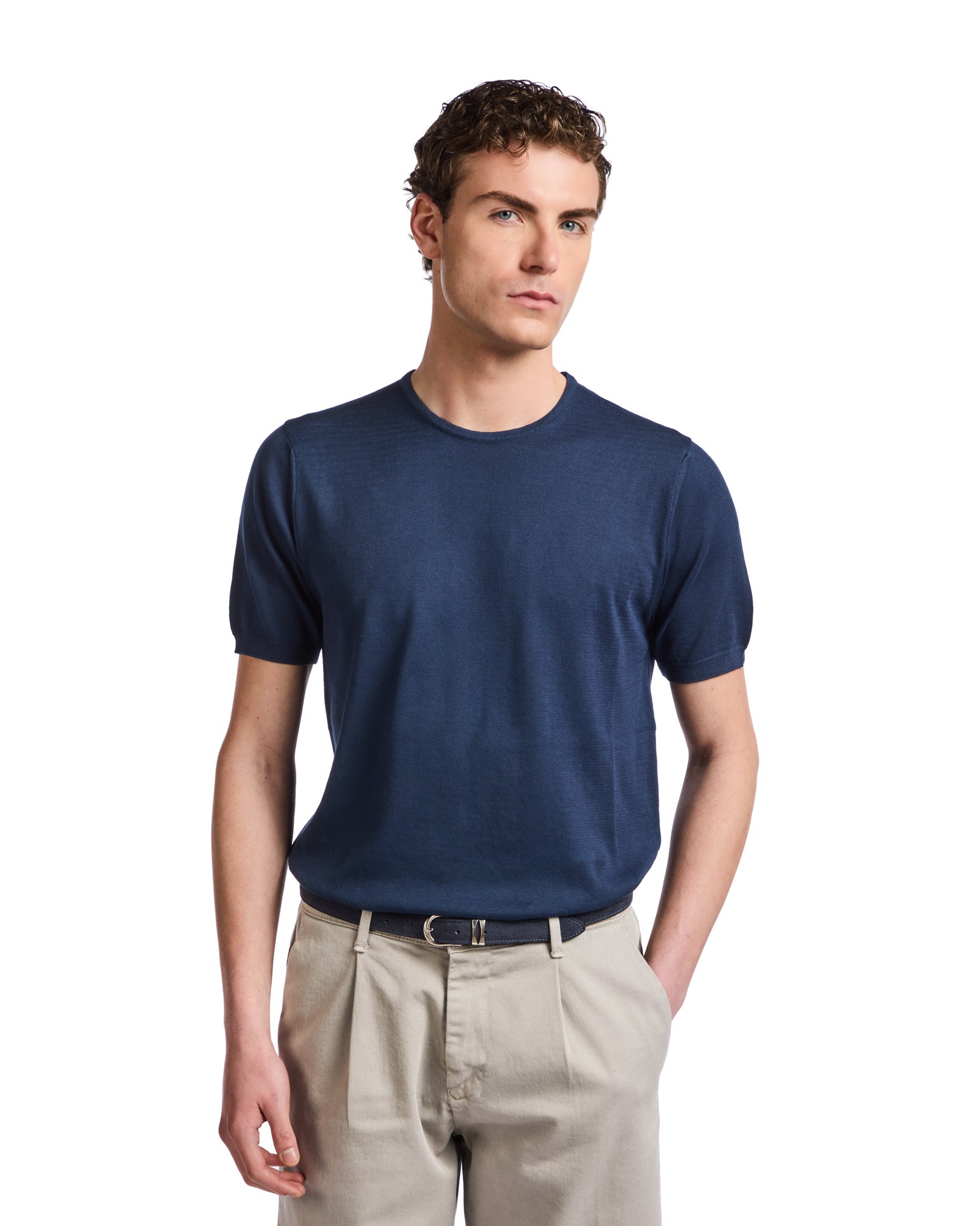 Jannik T-shirt in blue jersey