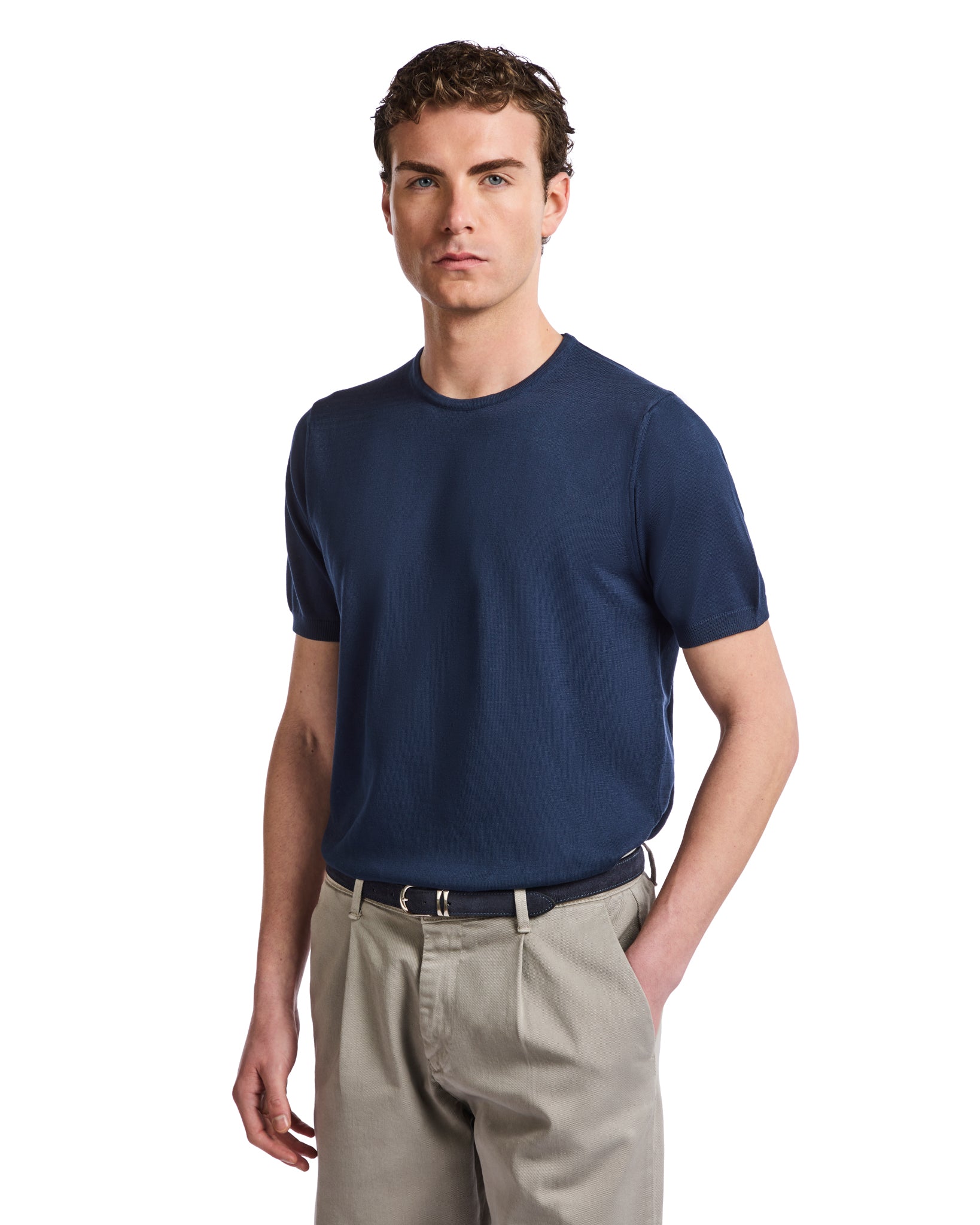 T-shirt Jannik in maglia blu