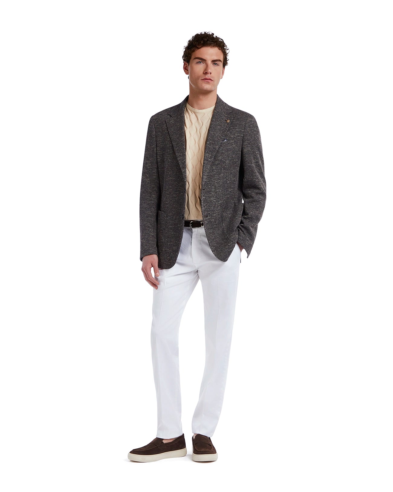 Jacket Erice mélange dark brown