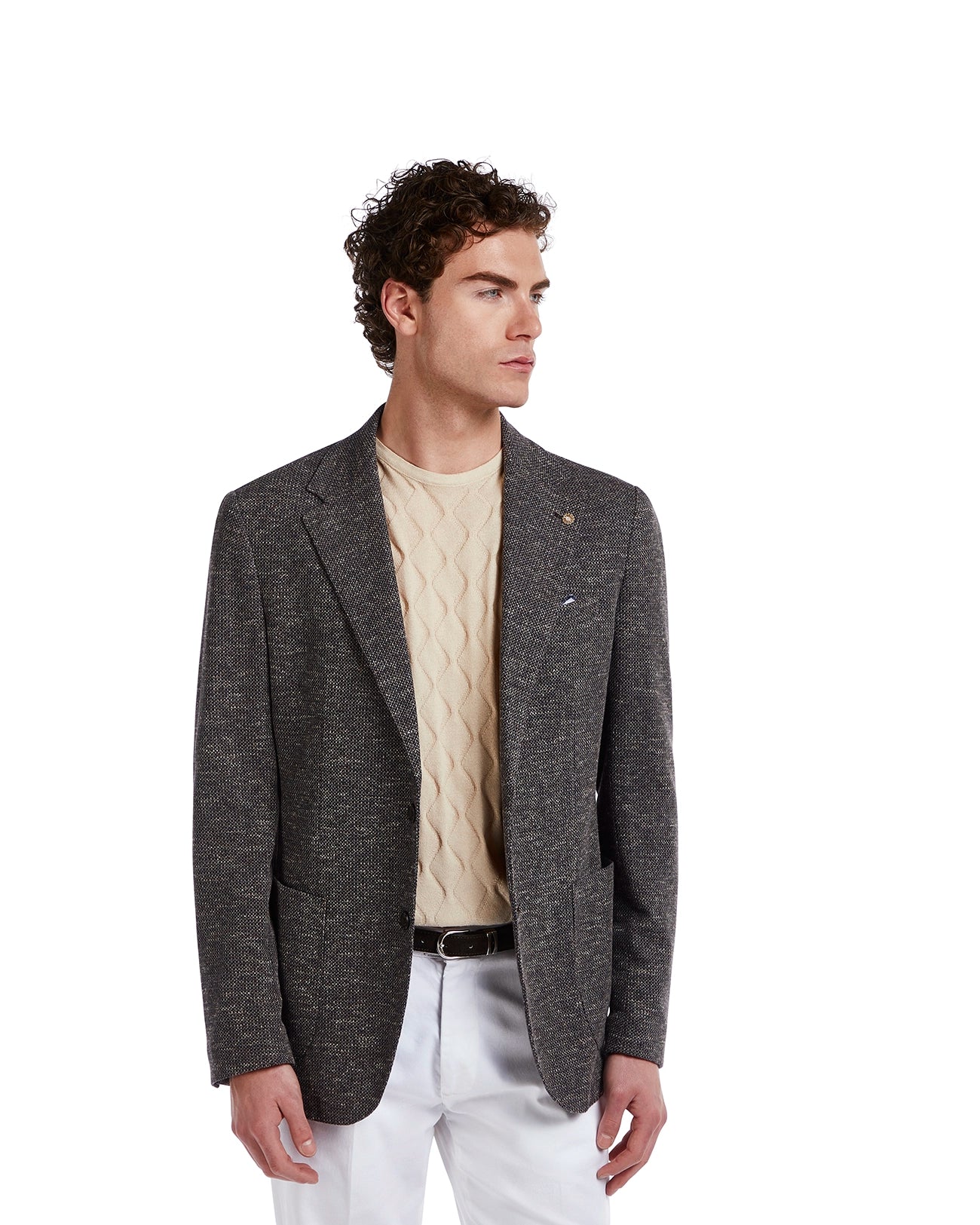 Chaqueta Erice mélange marrón