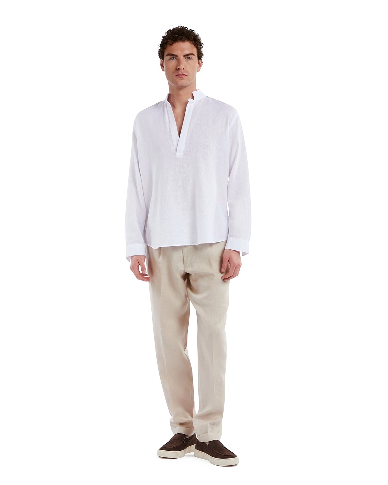 Waikiki white linen and cotton shirt