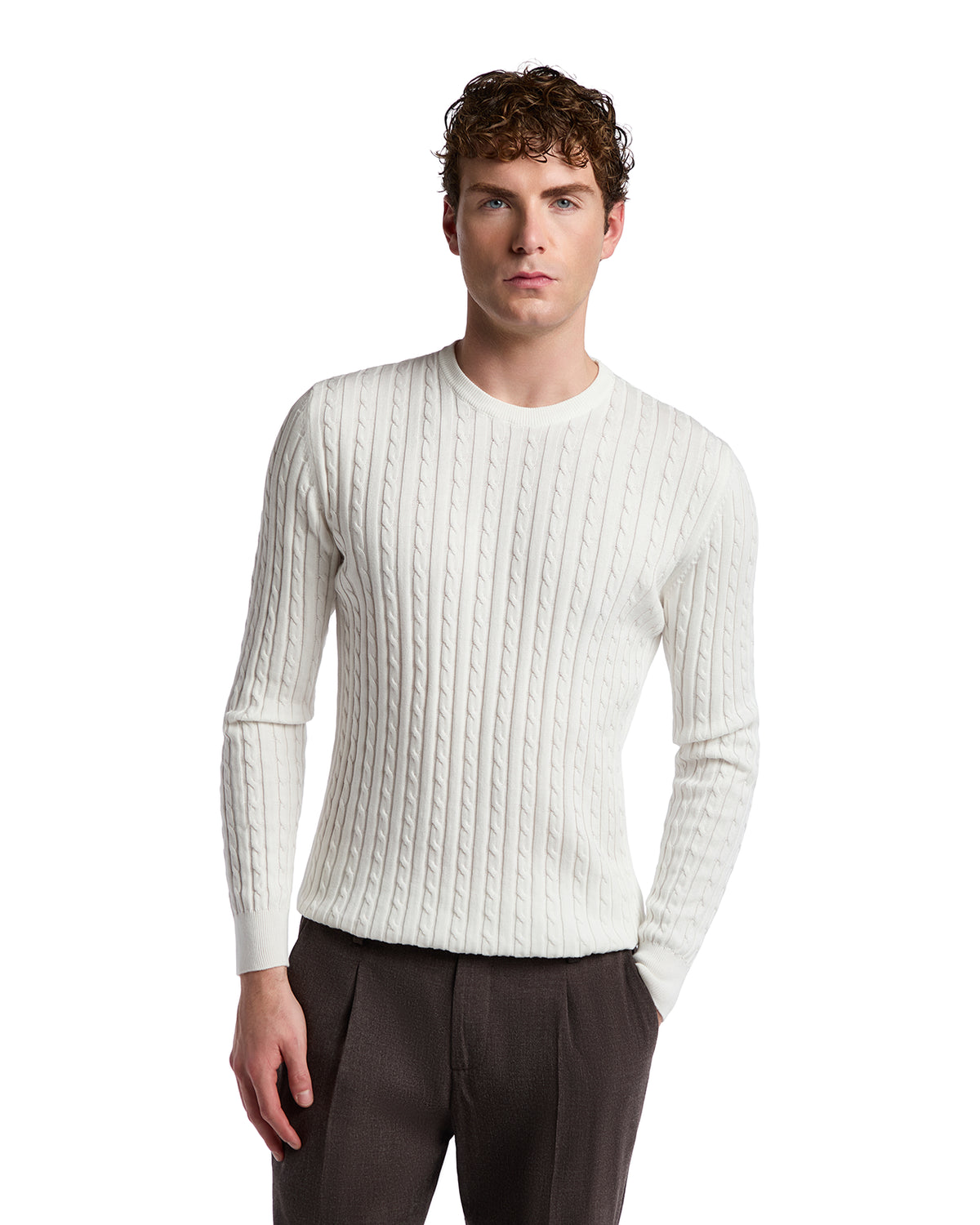 Maglione Fils in cotone panna
