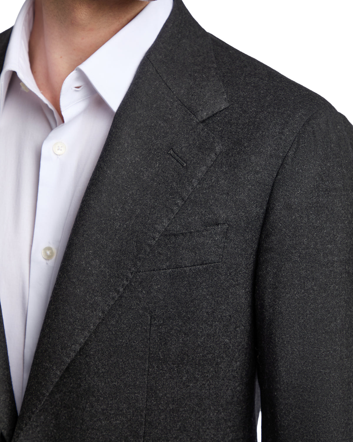 Milano-Jacke aus anthrazitgrauem Drago-Rugby-Flanell