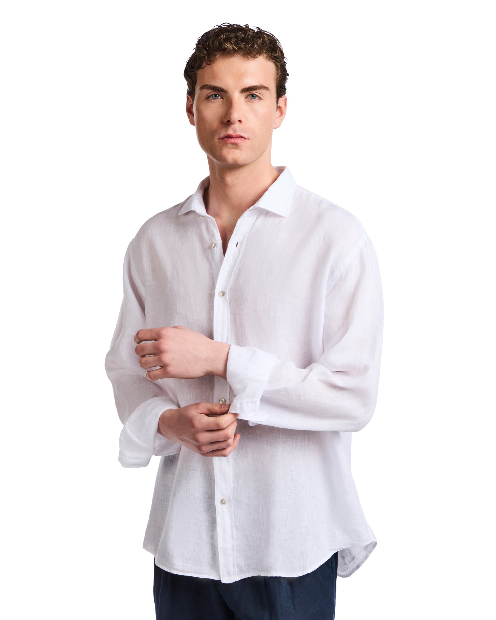 Camisa Montecarlo de lino puro blanca