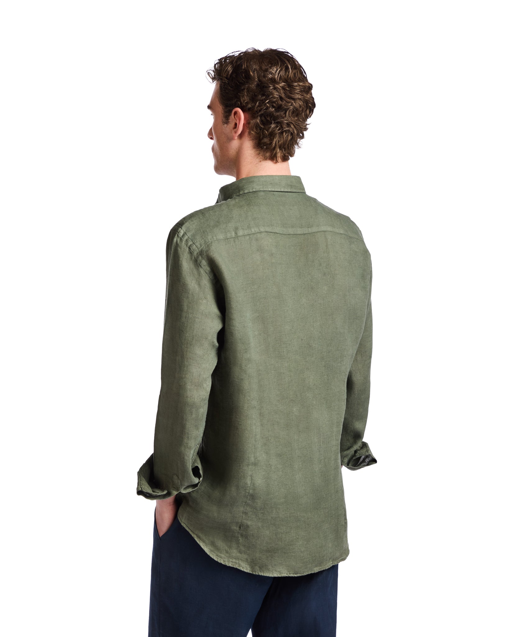 Camisa Montecarlo de lino puro militar