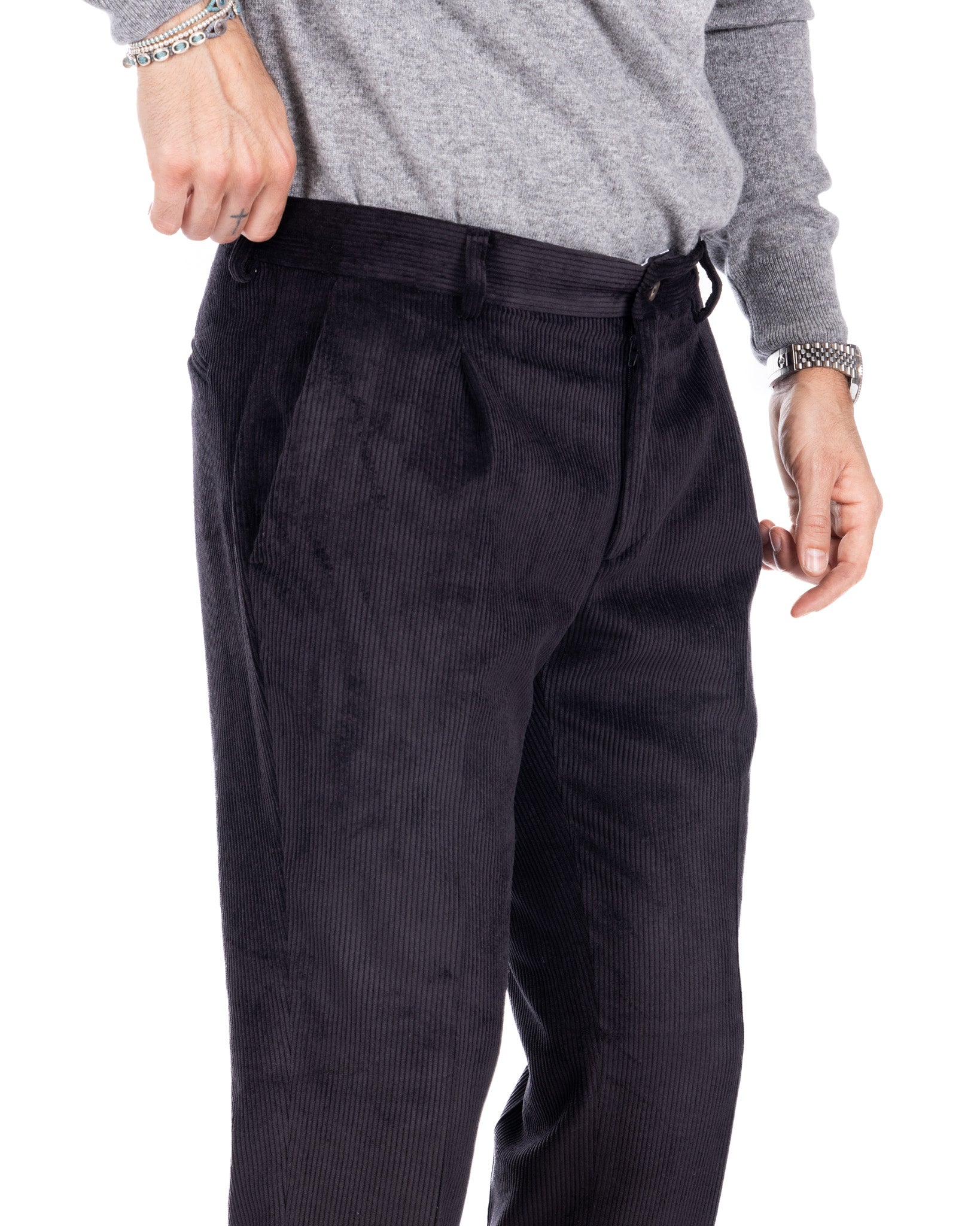 Italien - pantalon taille haute crème
