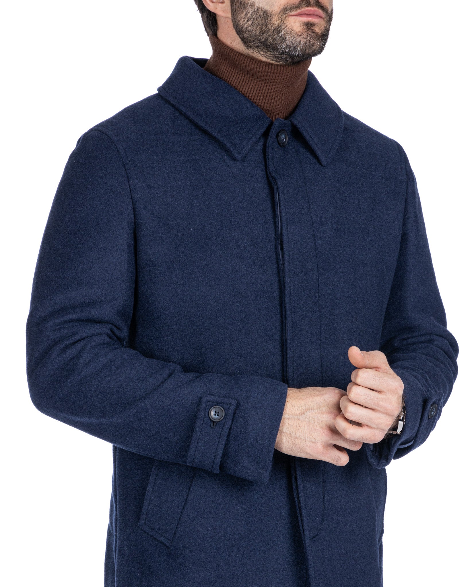 Jean - cappotto monopetto blu