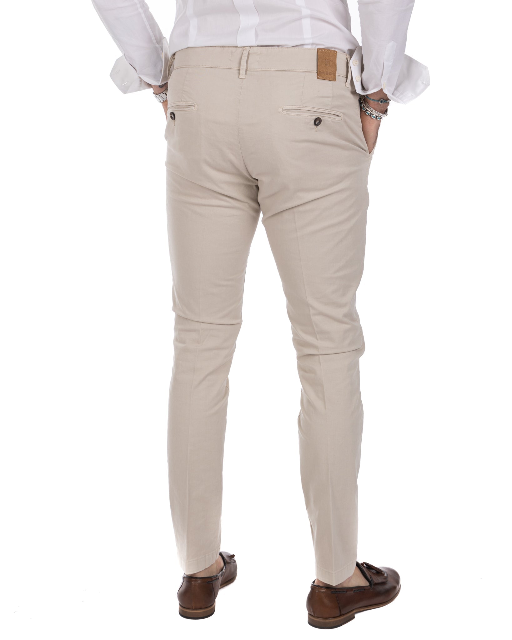 Frank - pantalone basic beige chiaro