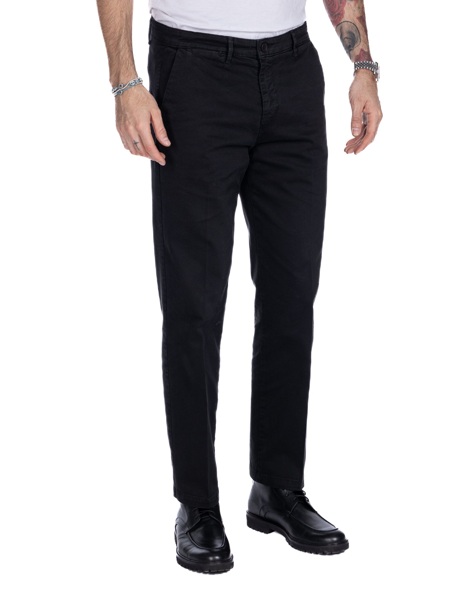 Sorrento - pantalone fondo largo nero