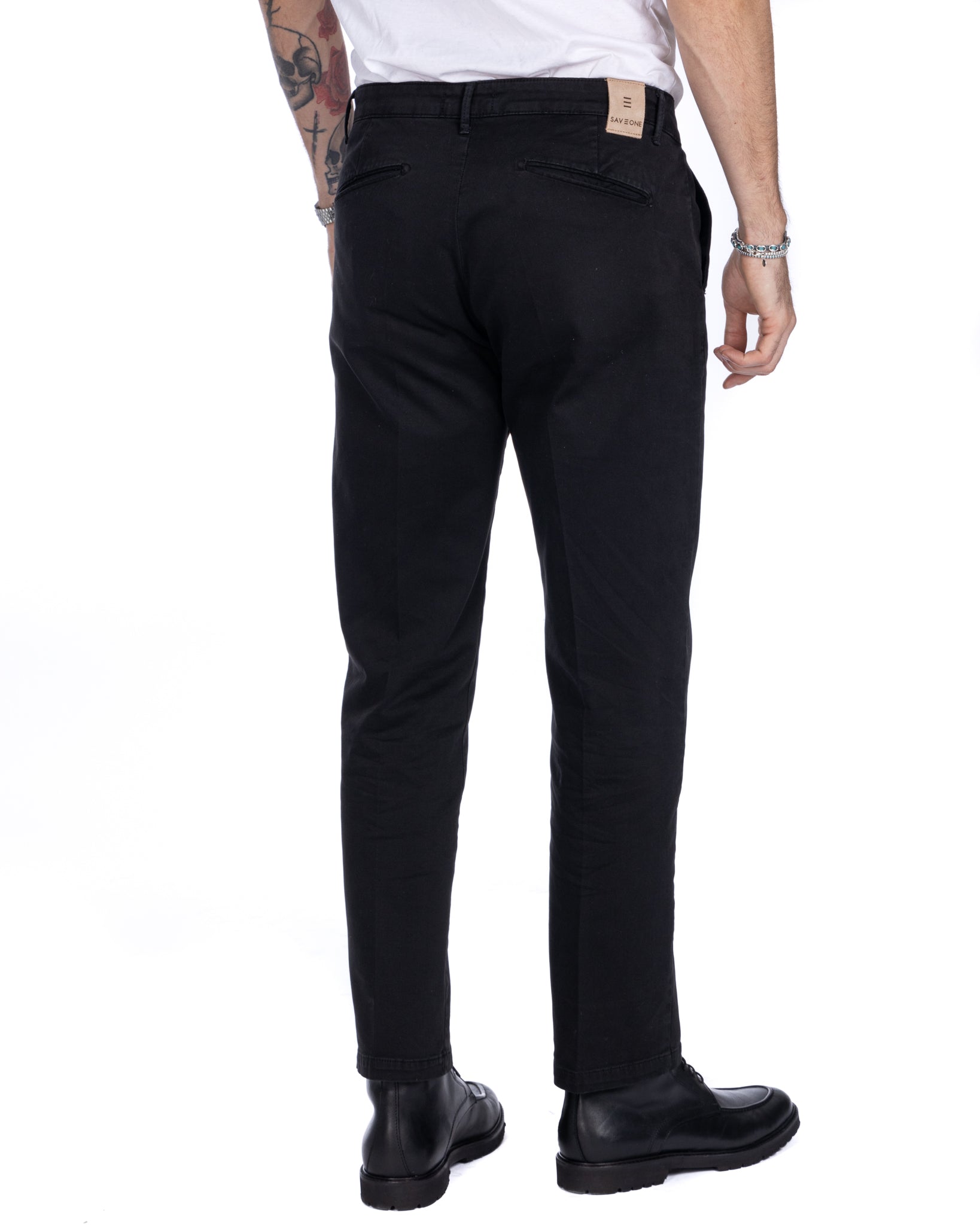 Sorrento - pantalone fondo largo nero