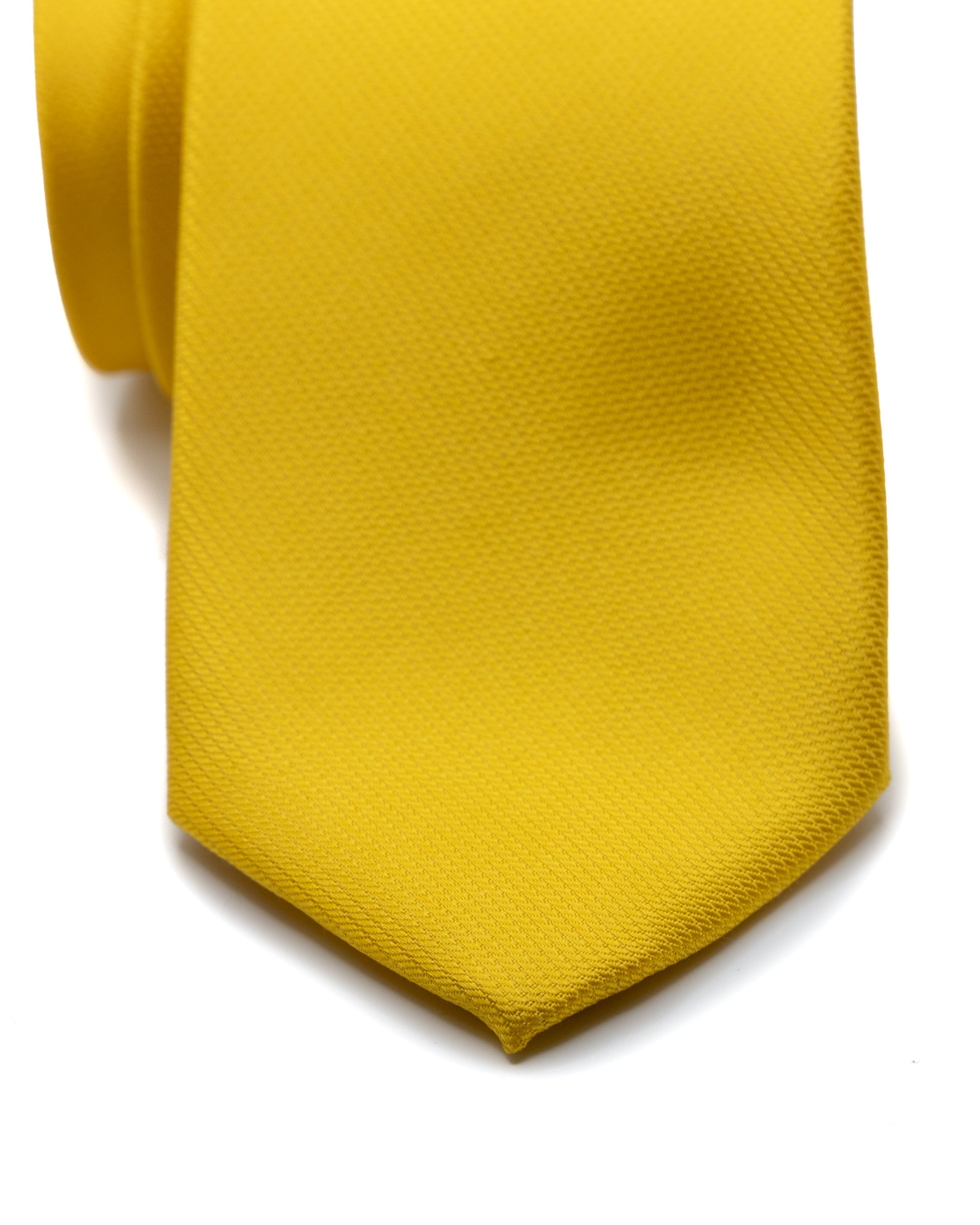 Cravatta - in seta armaturata senape