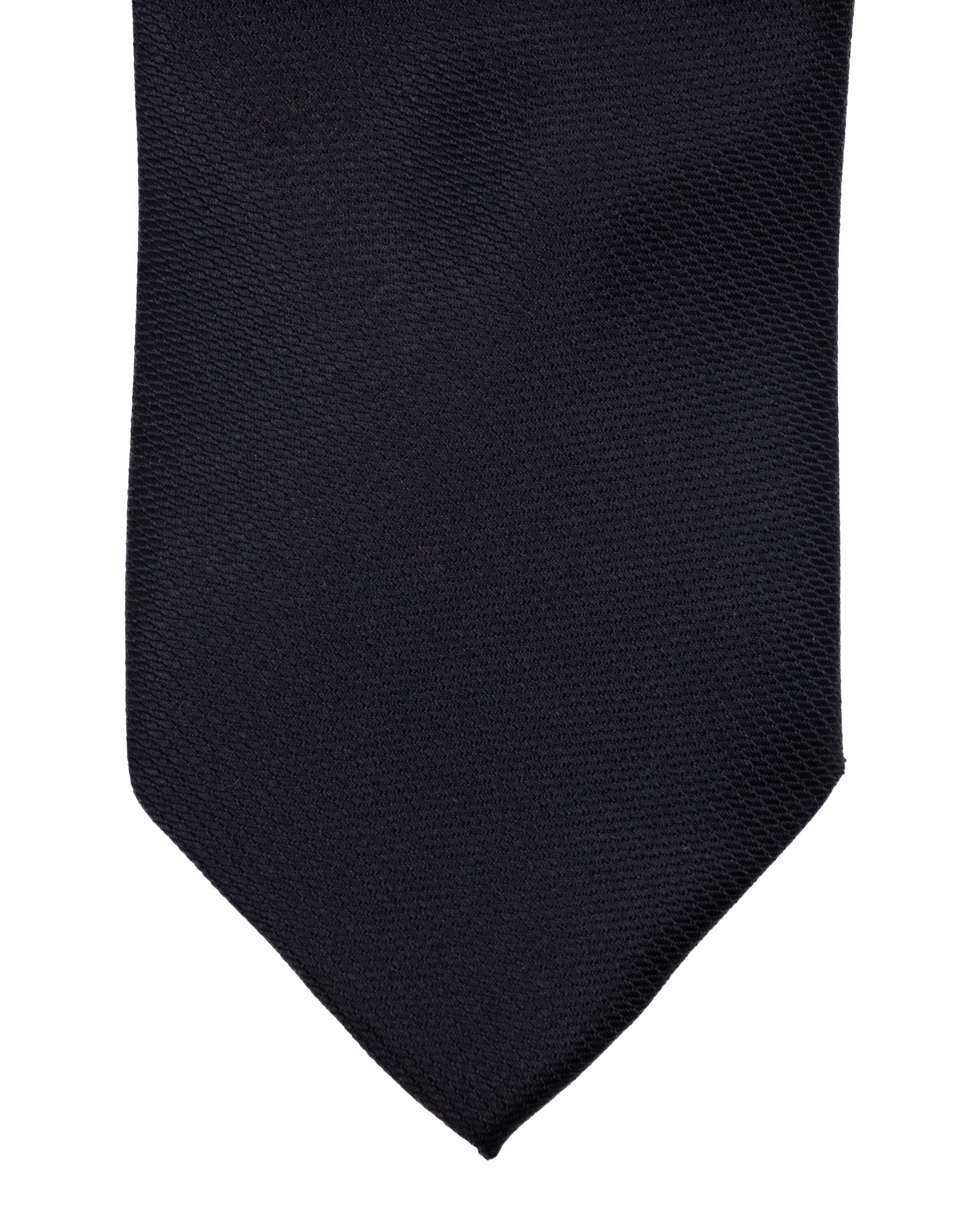 Cravate - en soie texturée noire