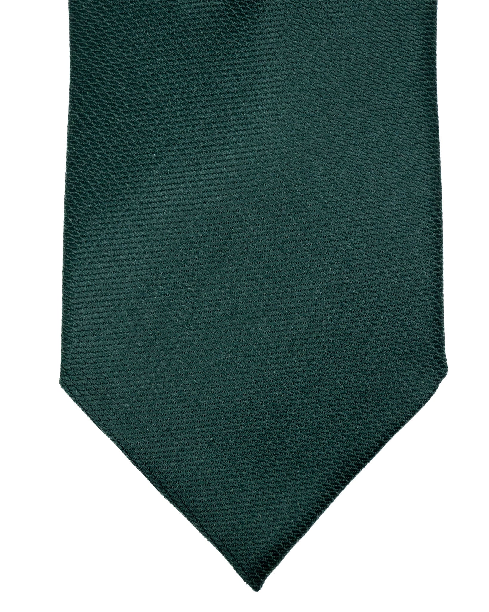 Cravate - en soie tissée verte