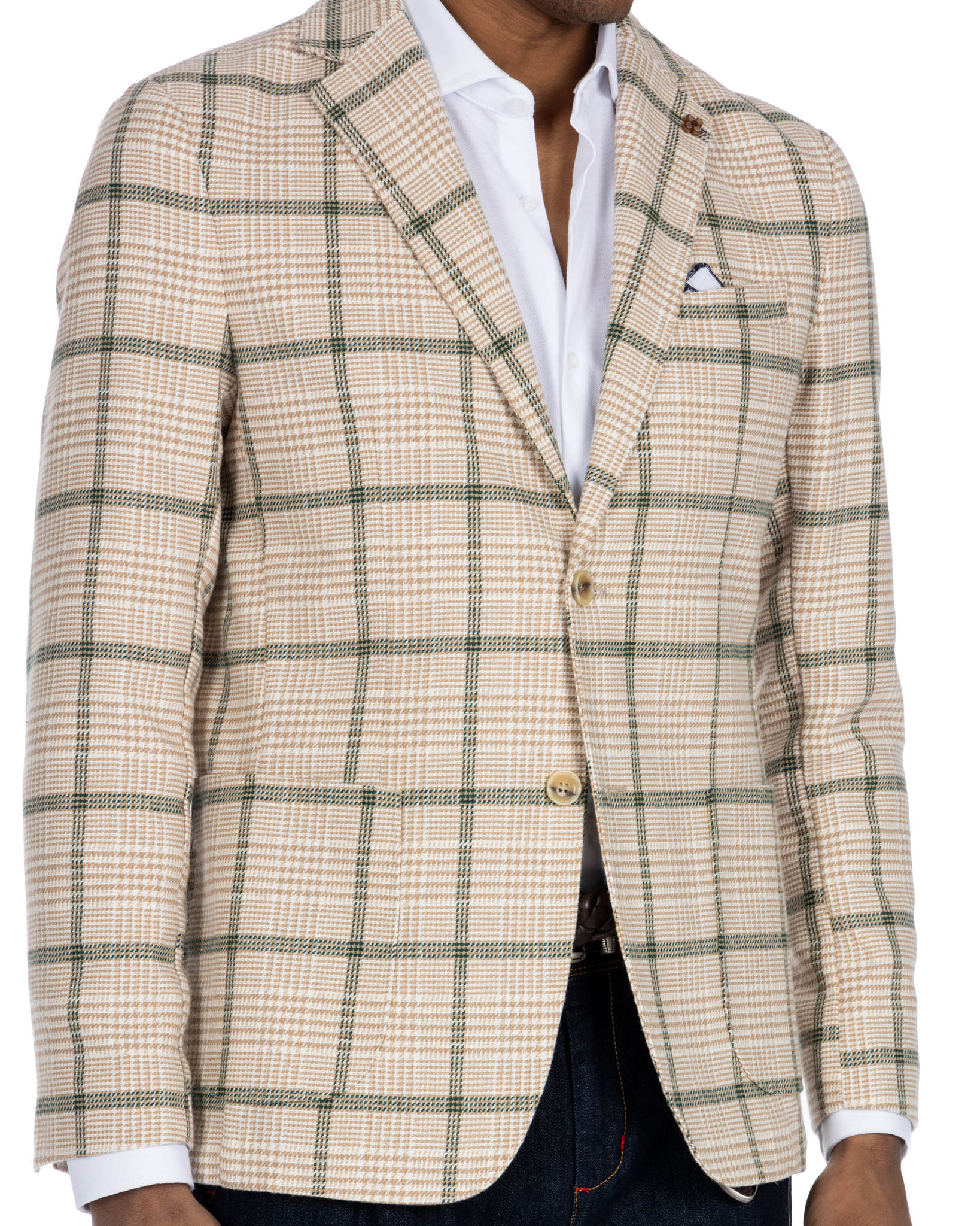 Parma - green and beige checked jacket