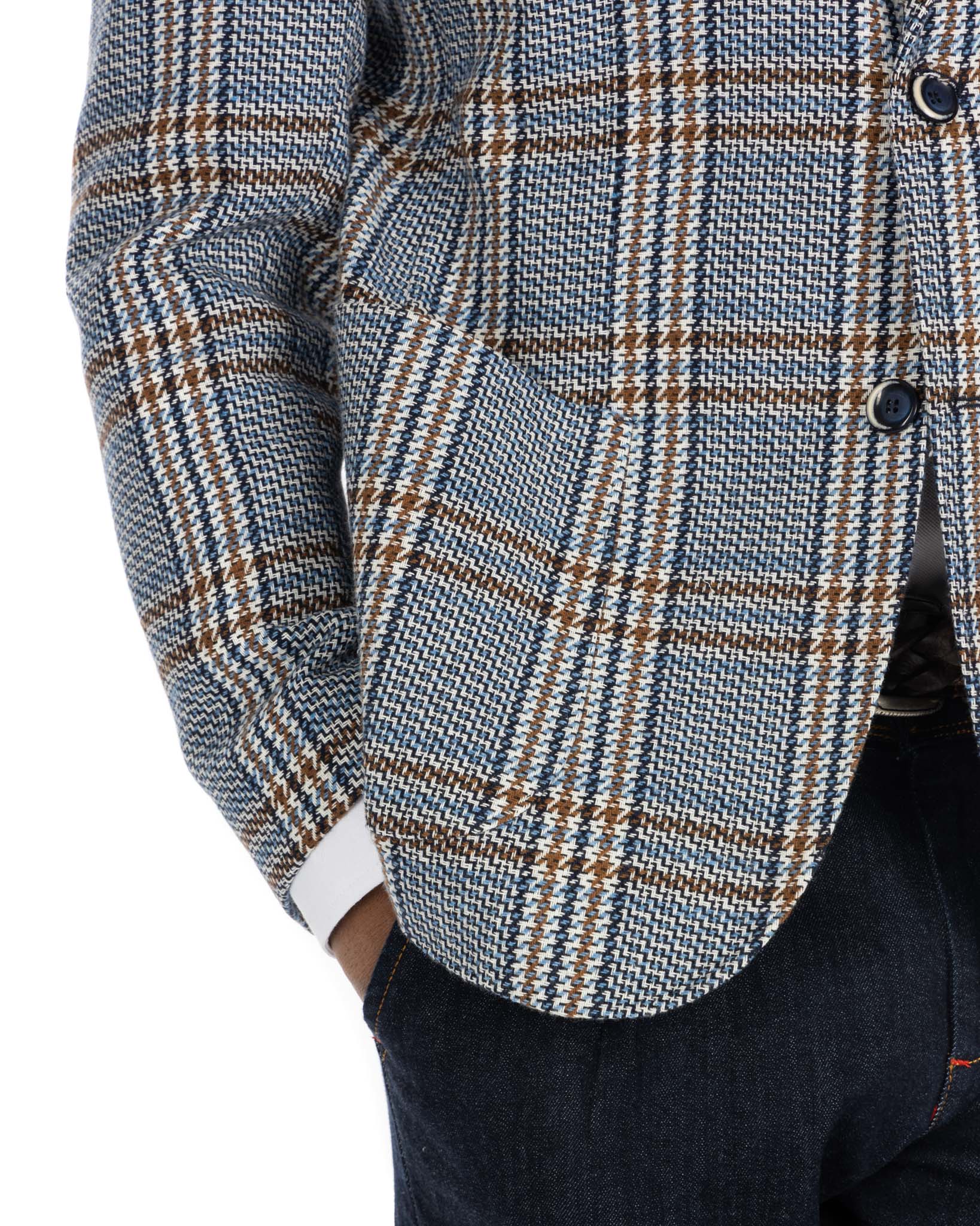 Parma - blue and brown checked jacket