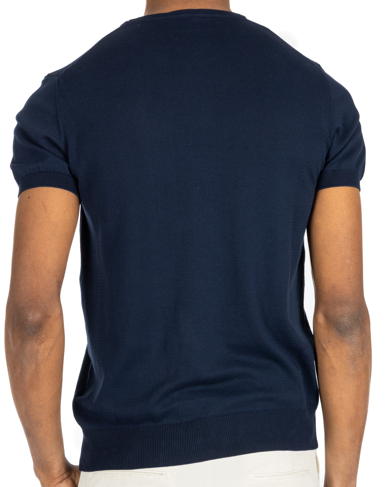 Jannik - t-shirt in maglia blu