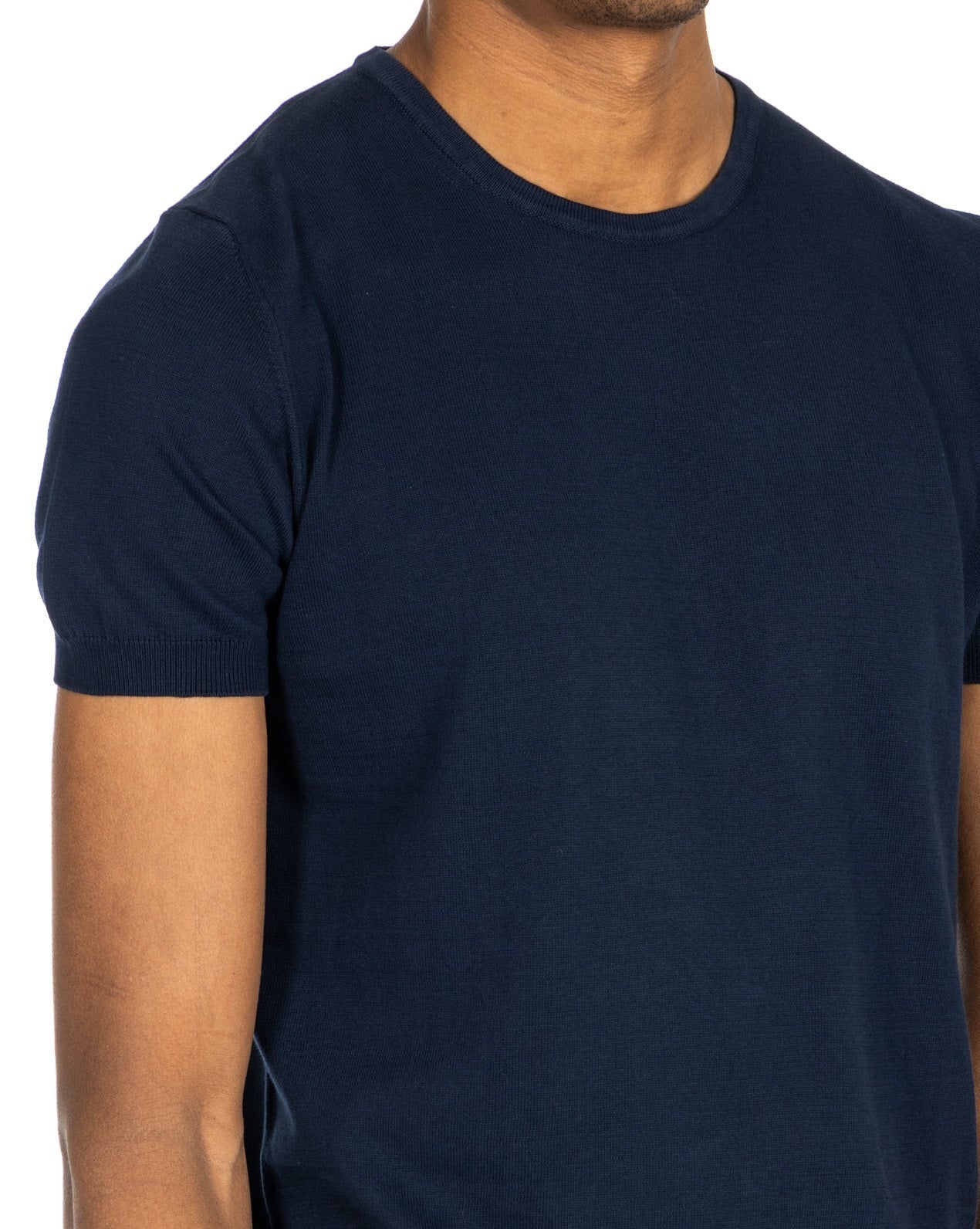 Jannik - t-shirt in maglia blu