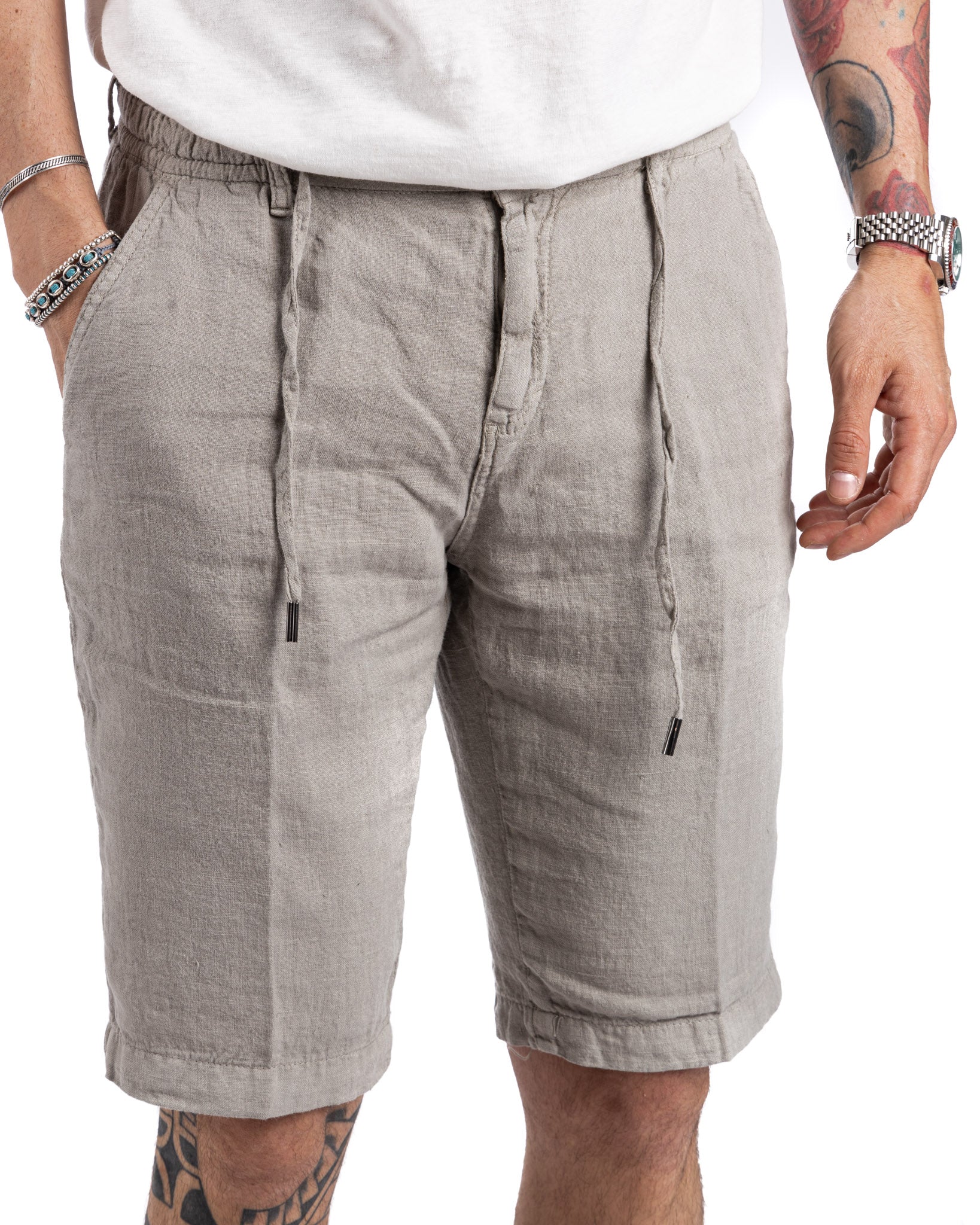 Saint Martin - Bermuda shorts in pure linen