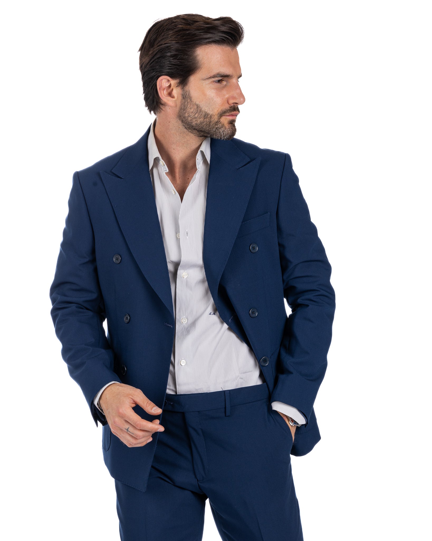Monaco - blue double-breasted suit
