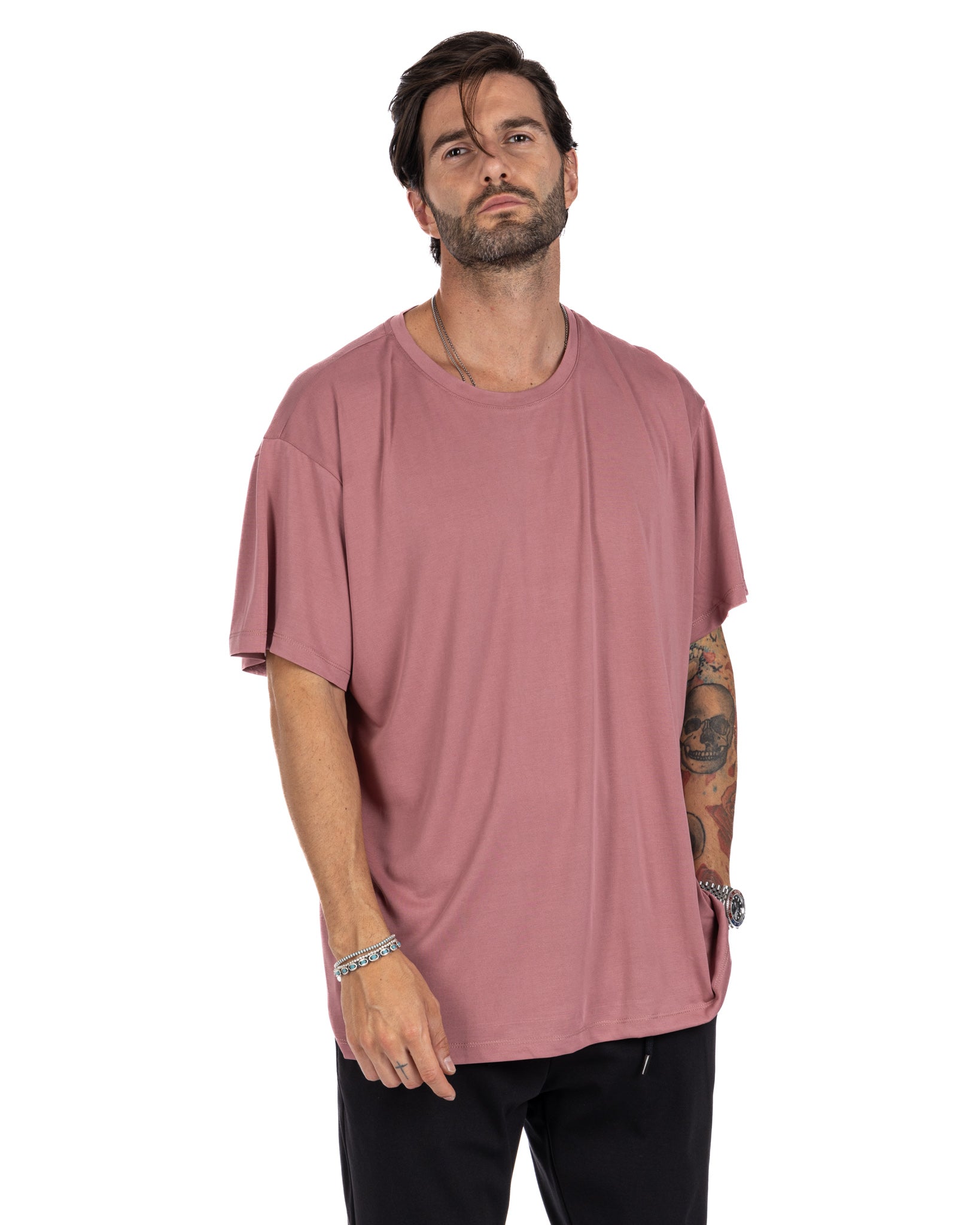 Owen - t-shirt rosa oversize
