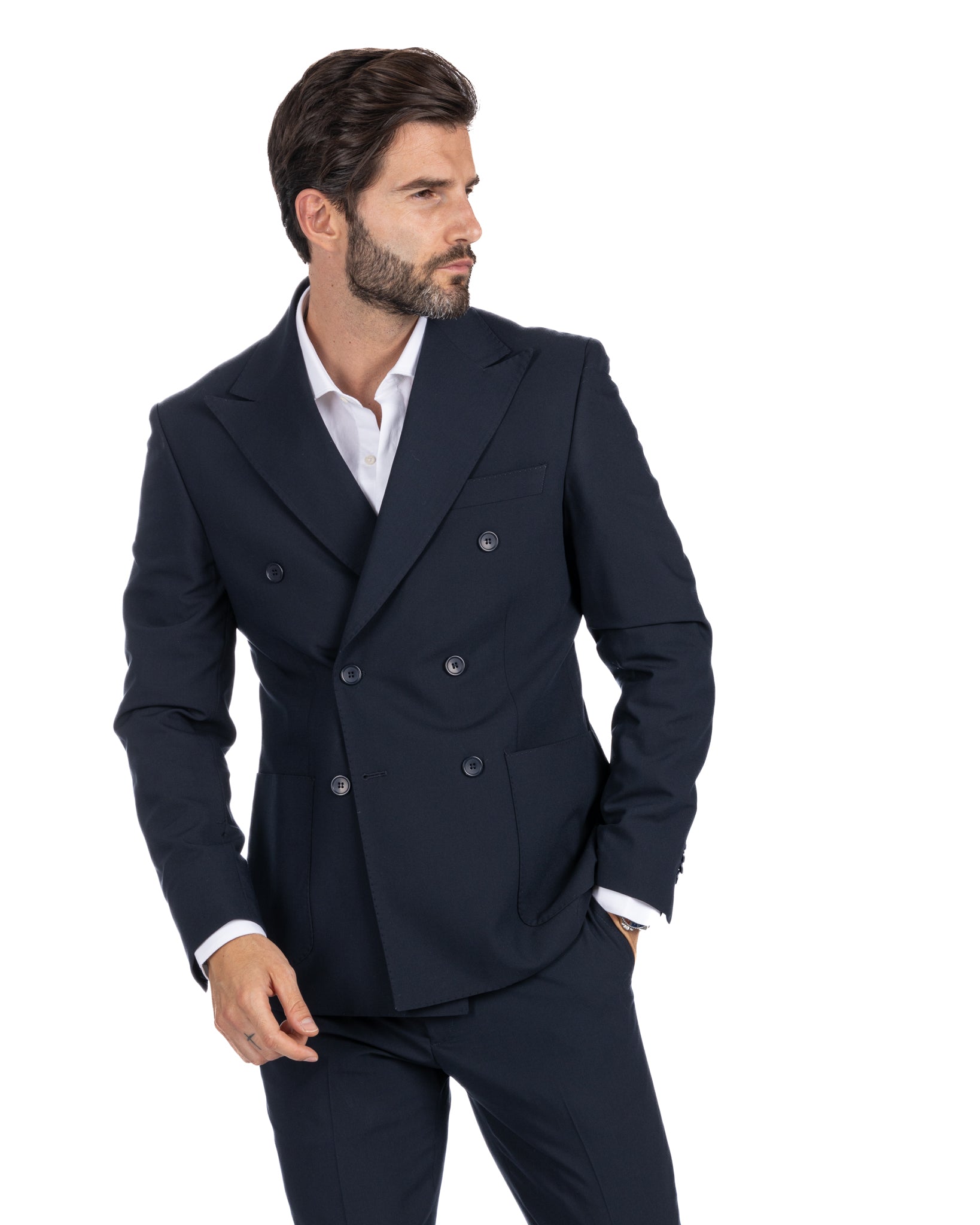 Monaco - dark blue double-breasted suit