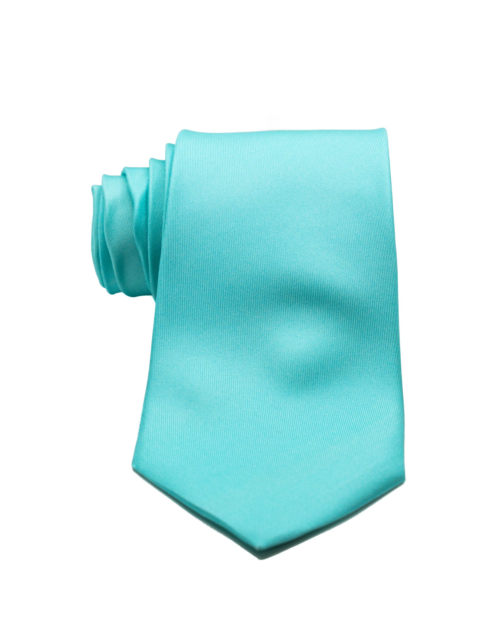 Cravate - en soie tissée turquoise