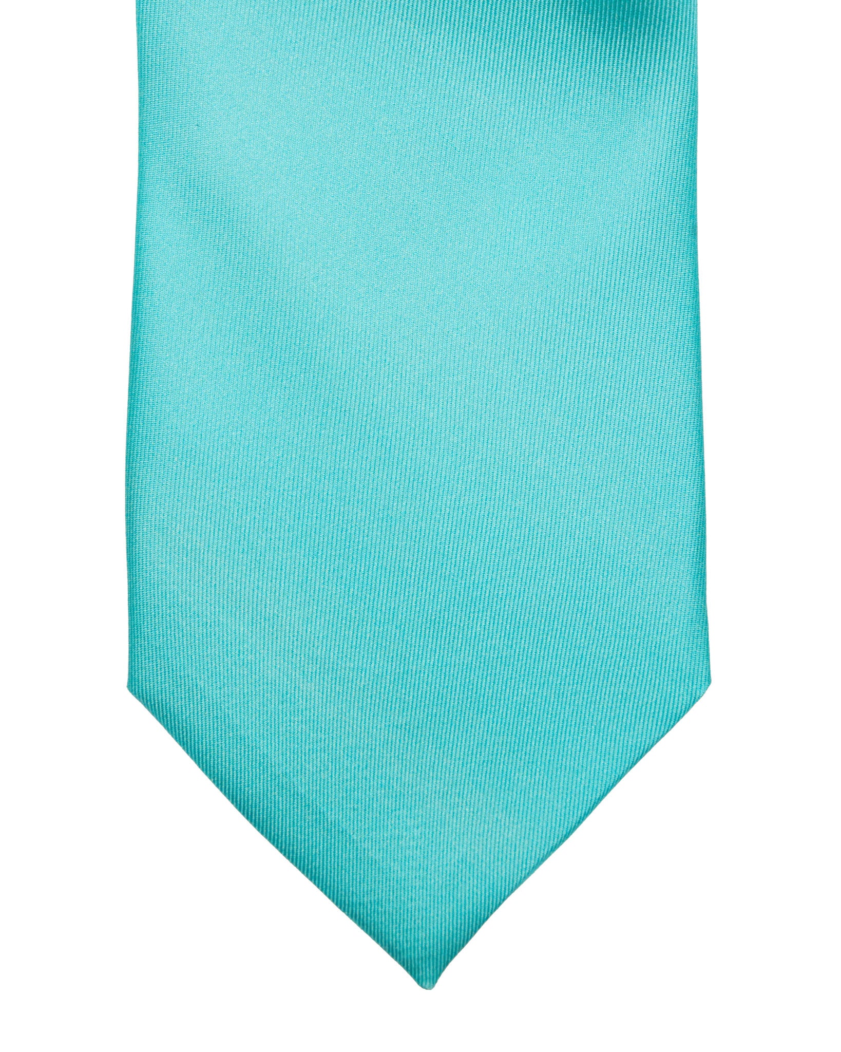 Cravate - en soie tissée turquoise
