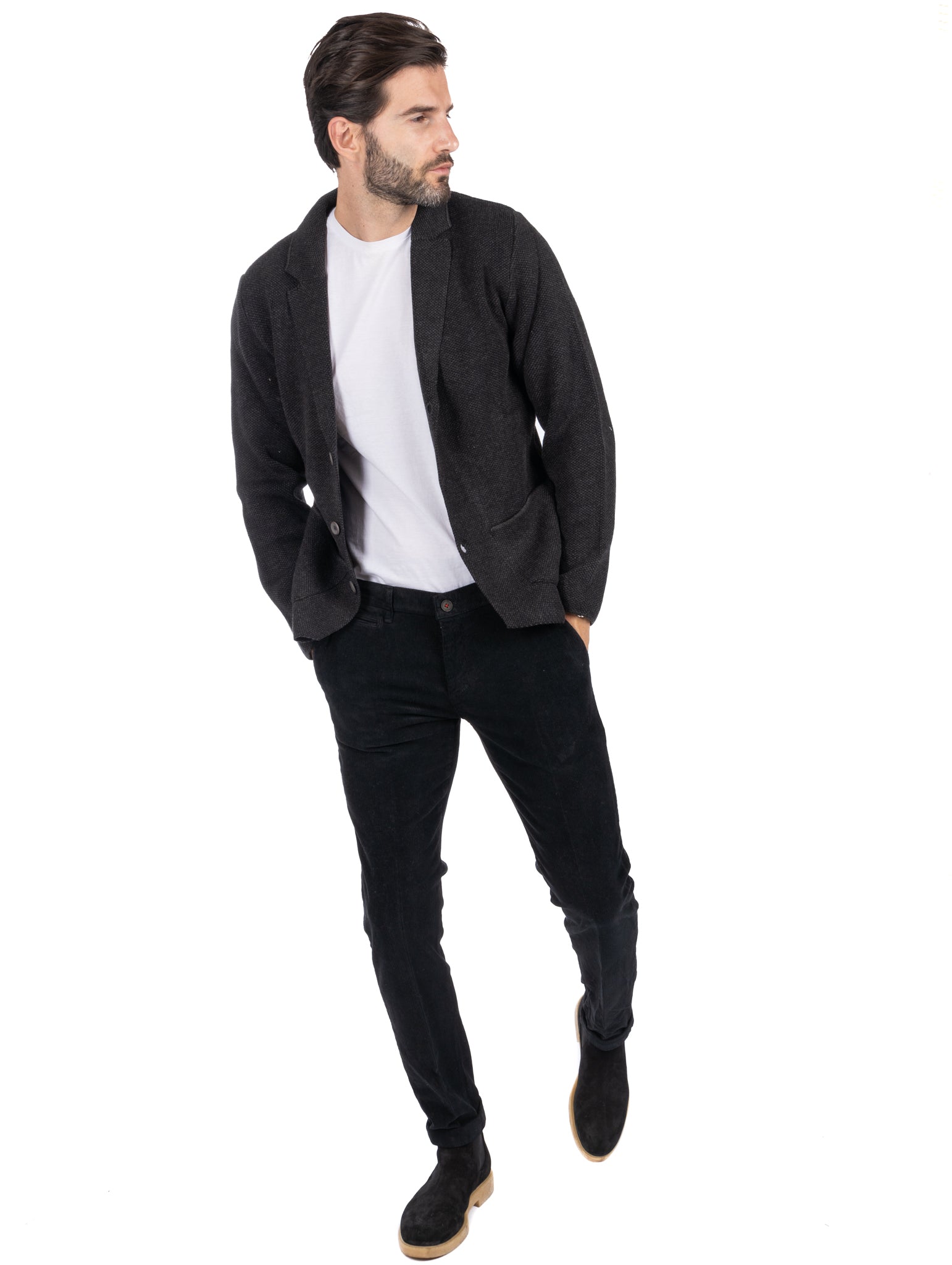 Laurent - cardigan in maglia grigio