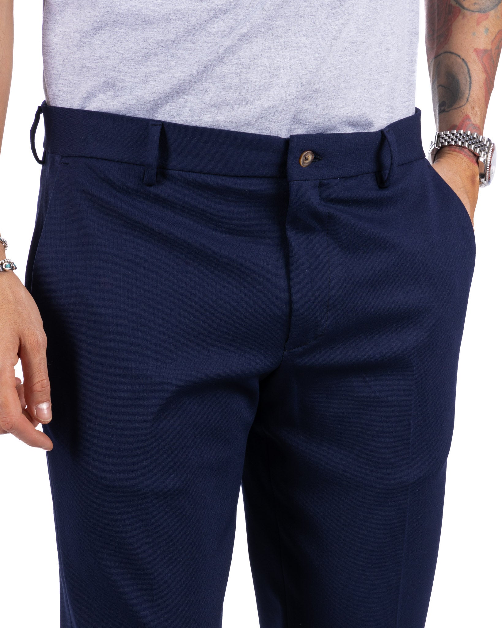Mustang - blue basic trousers
