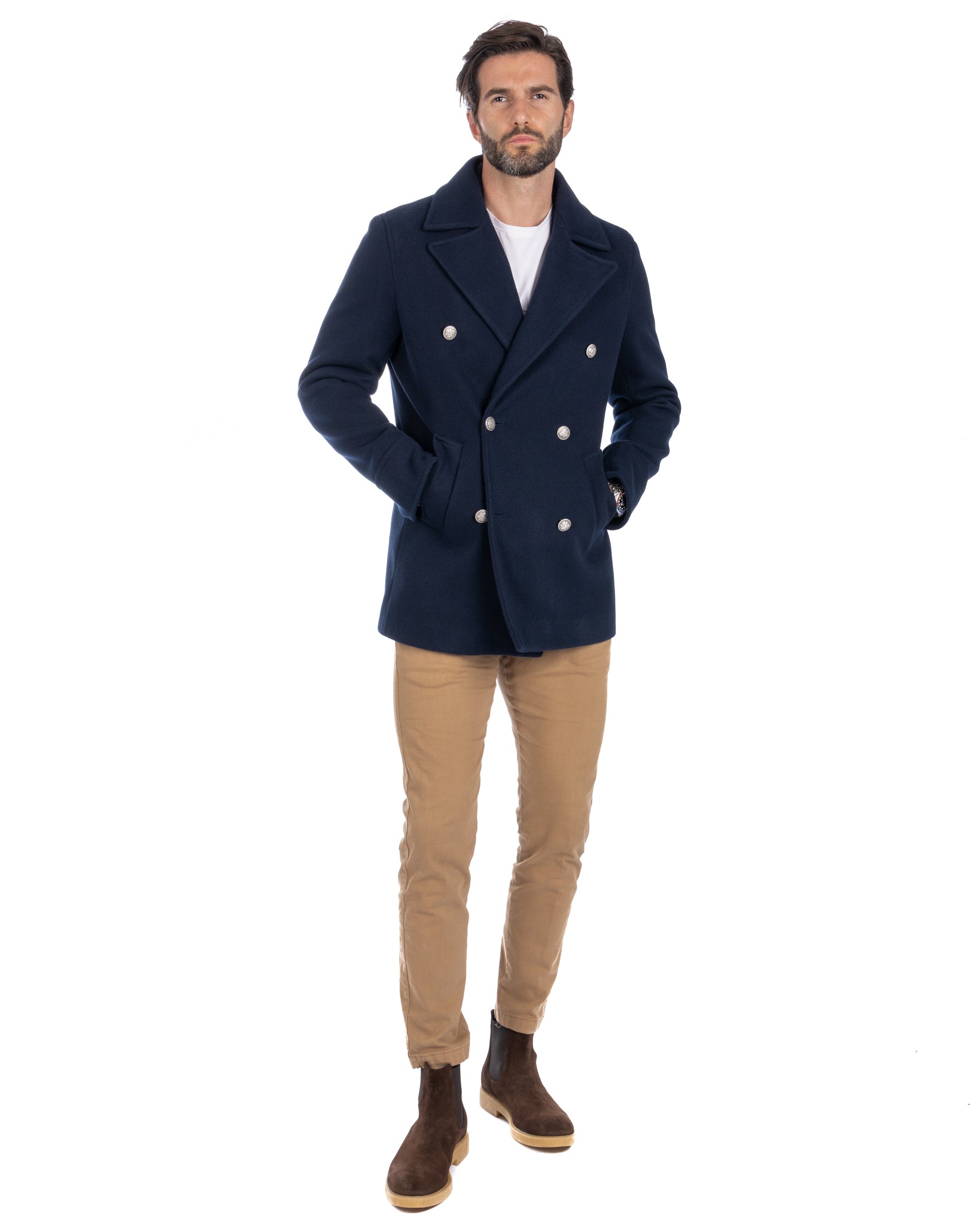 David - blue 3/4 coat