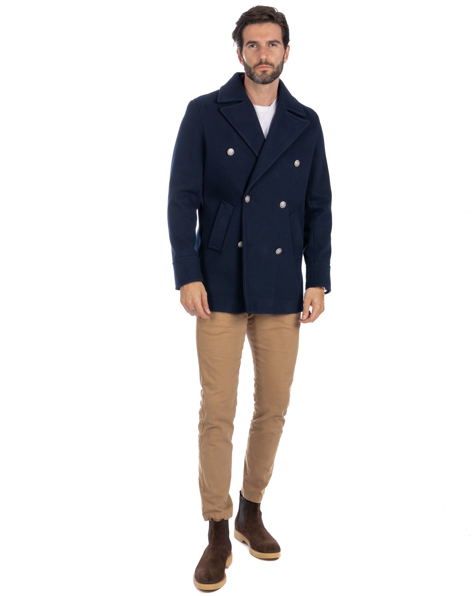 David - cappotto 3/4 blu