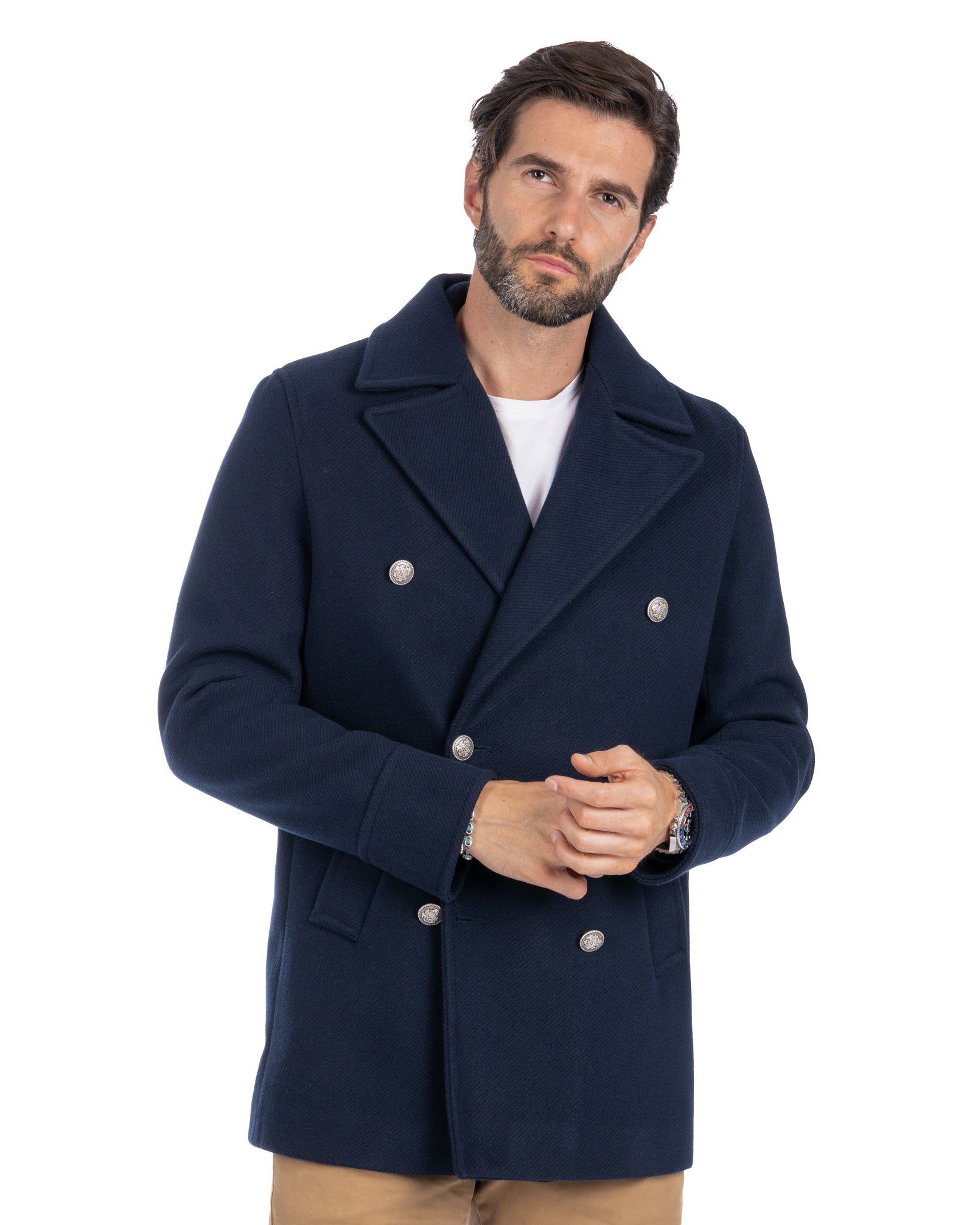 David - blue 3/4 coat