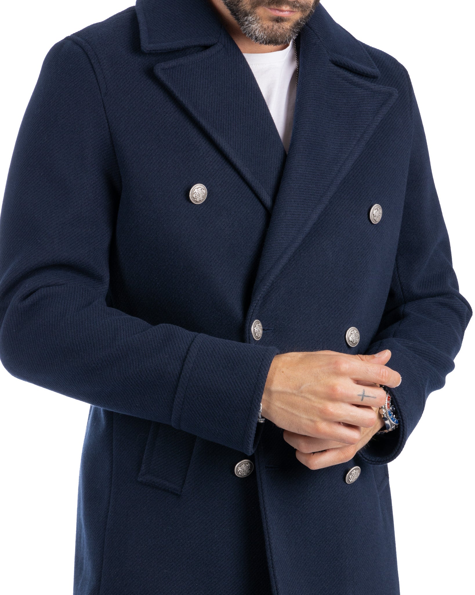 David - manteau 3/4 bleu