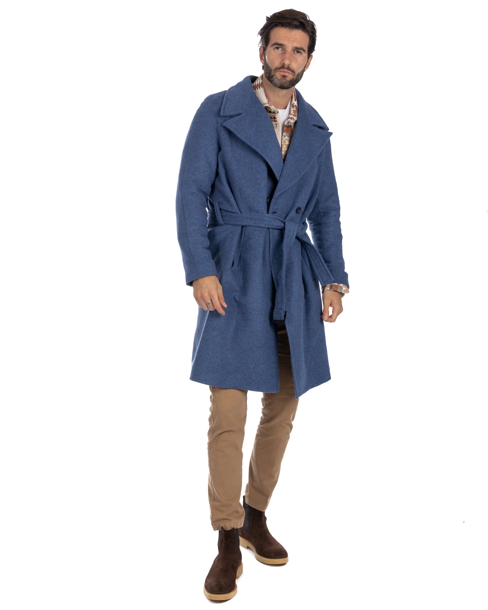 Claude - denim dressing gown coat