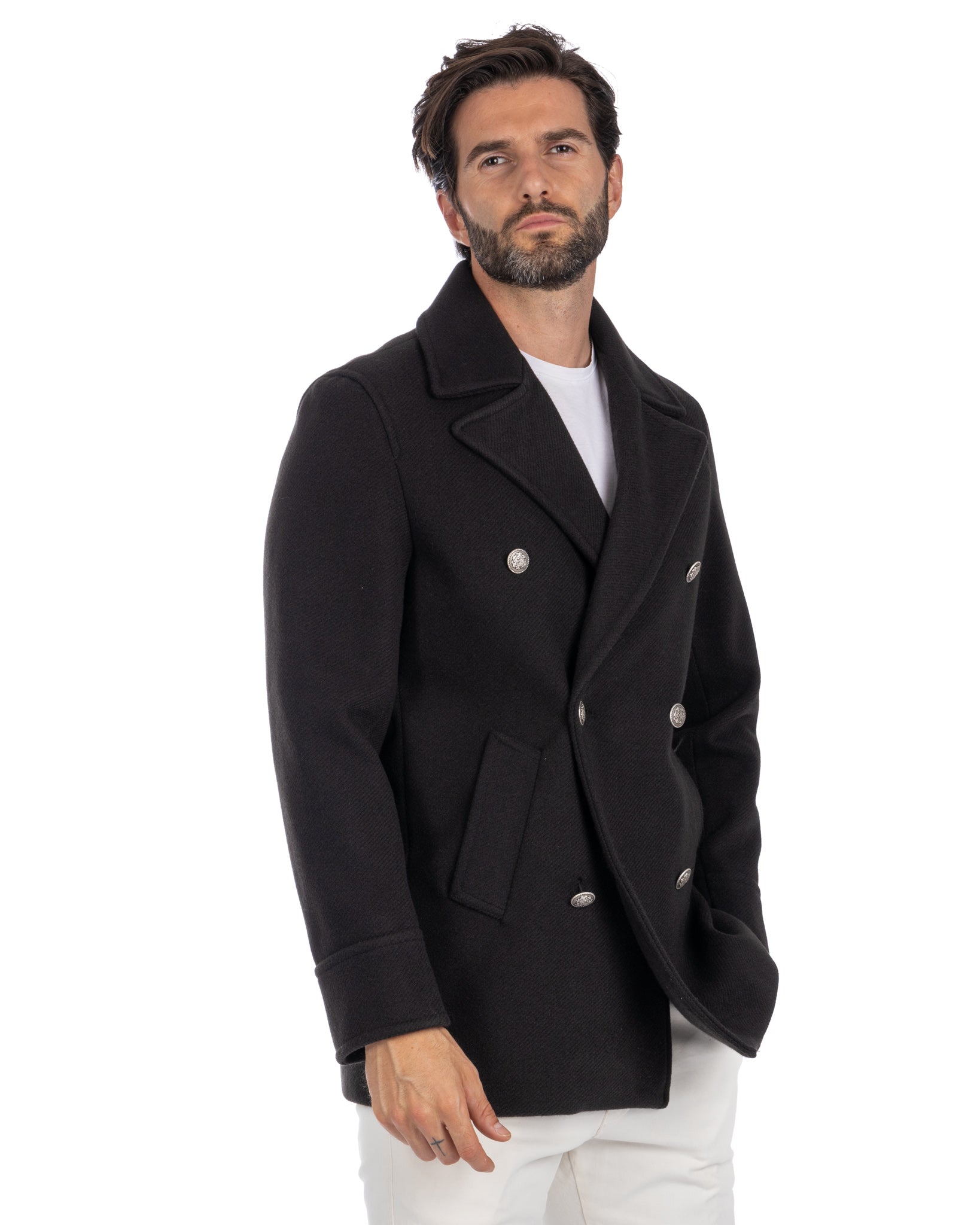 David - black 3/4 coat