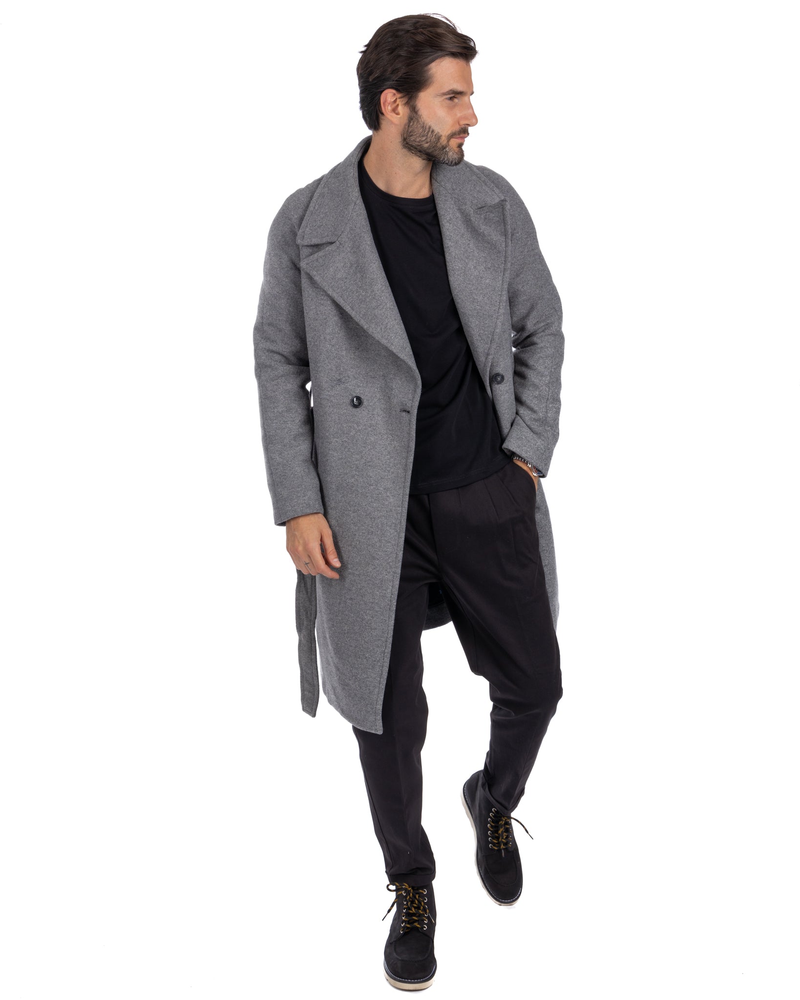 Claude - light gray dressing gown coat