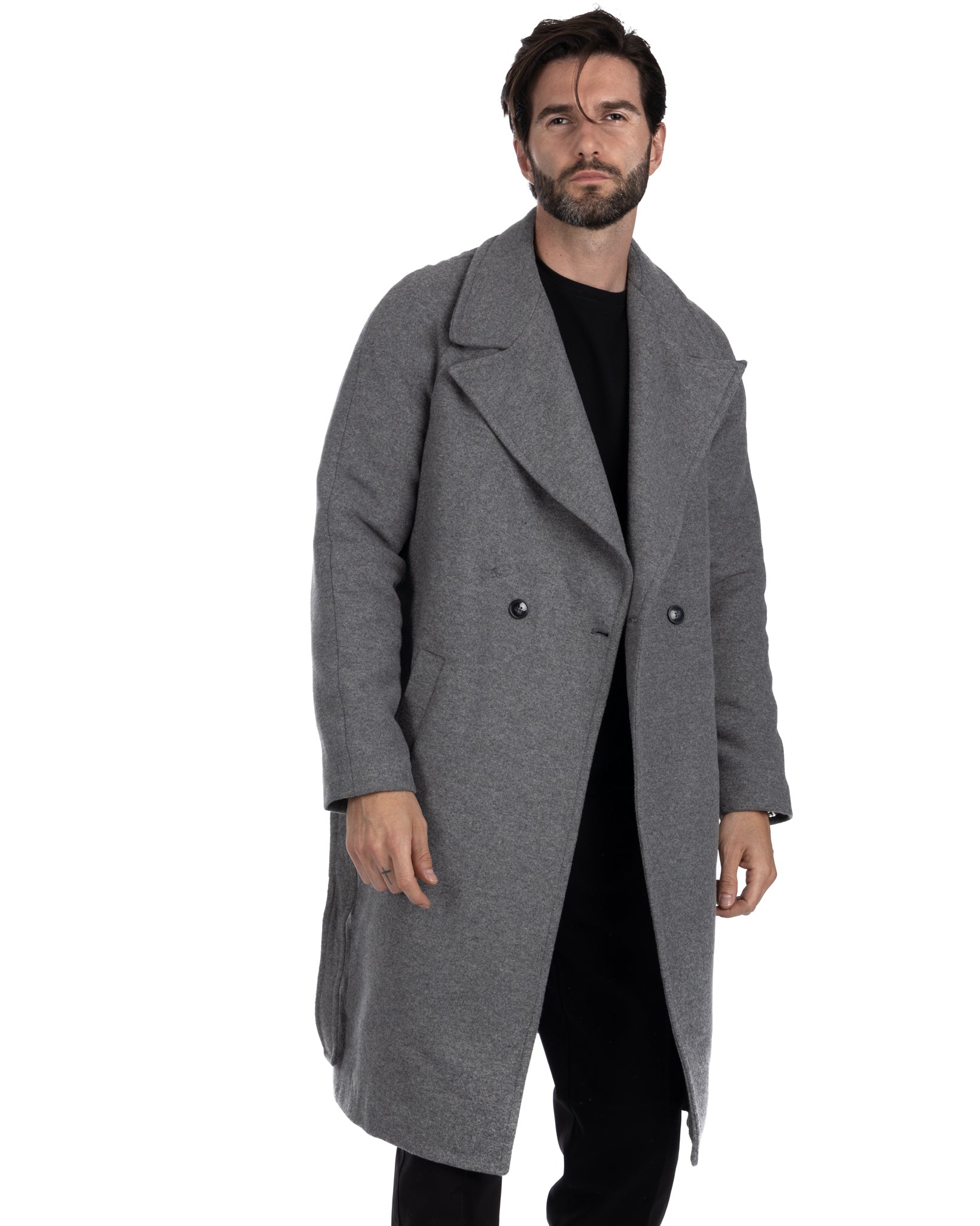 Claude - manteau peignoir gris clair