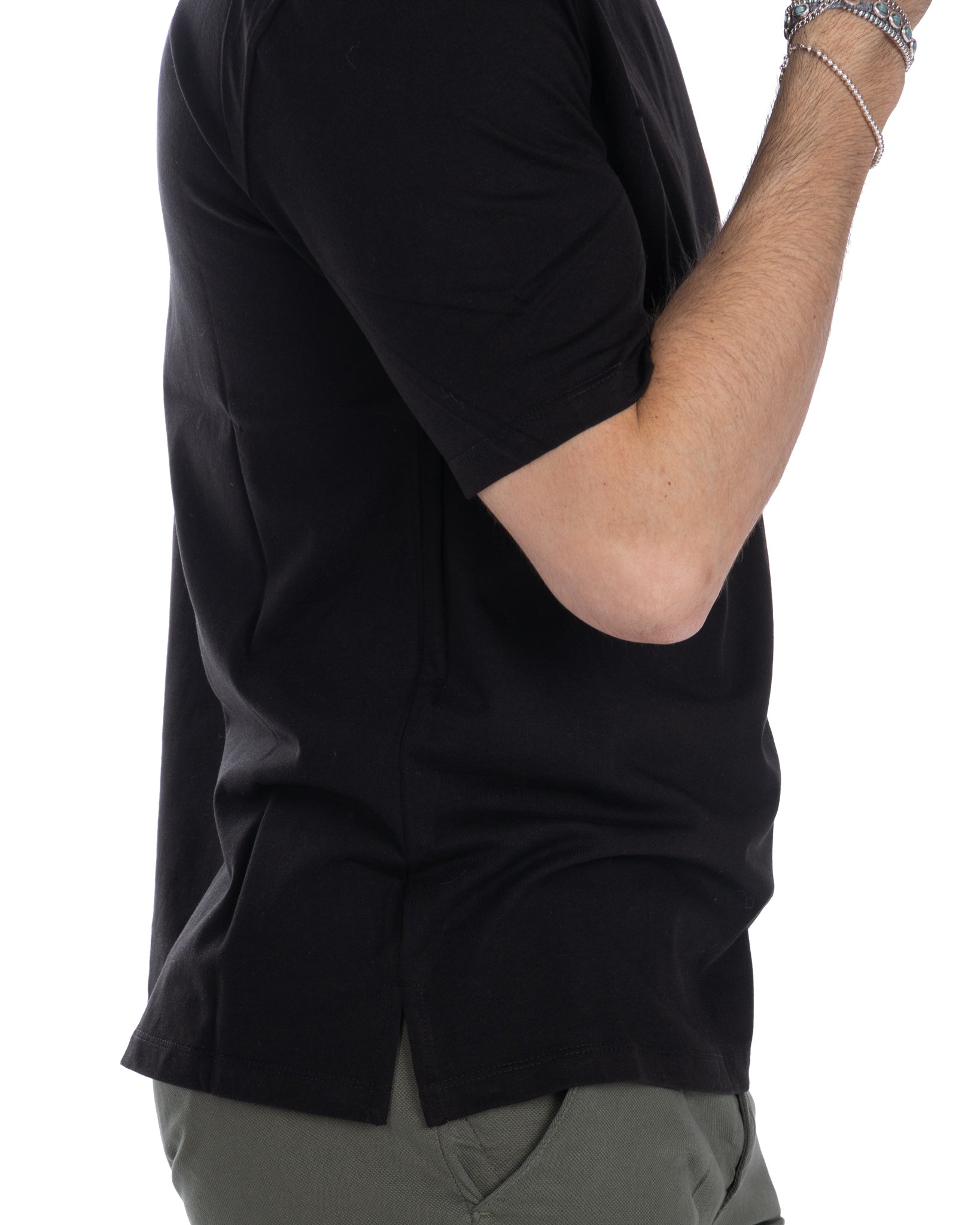 Tee - t-shirt basique en coton noir