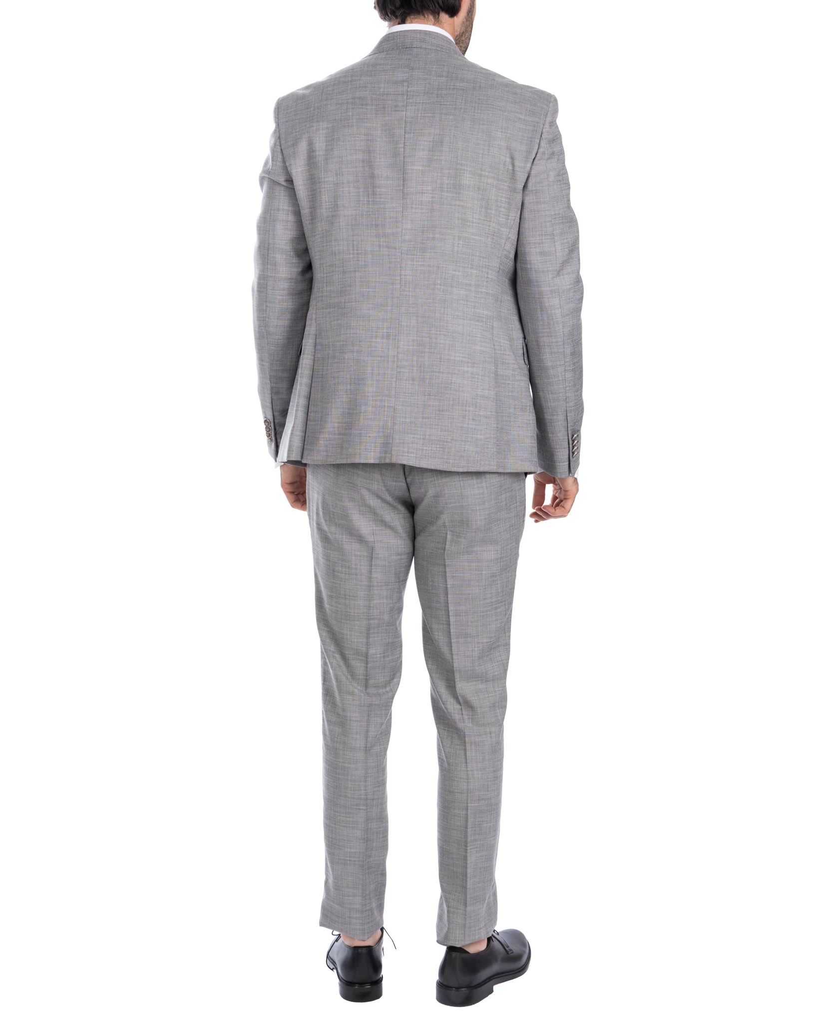 Thun - gray melange double-breasted suit