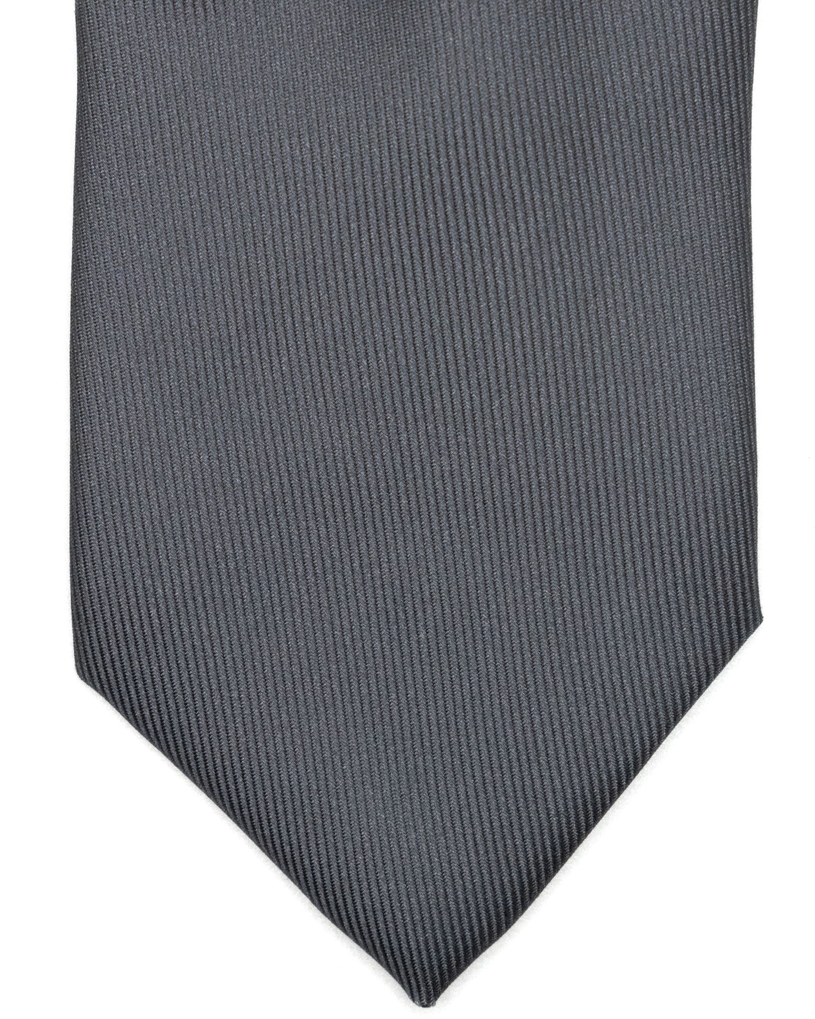 Cravatta - in seta twill antracite