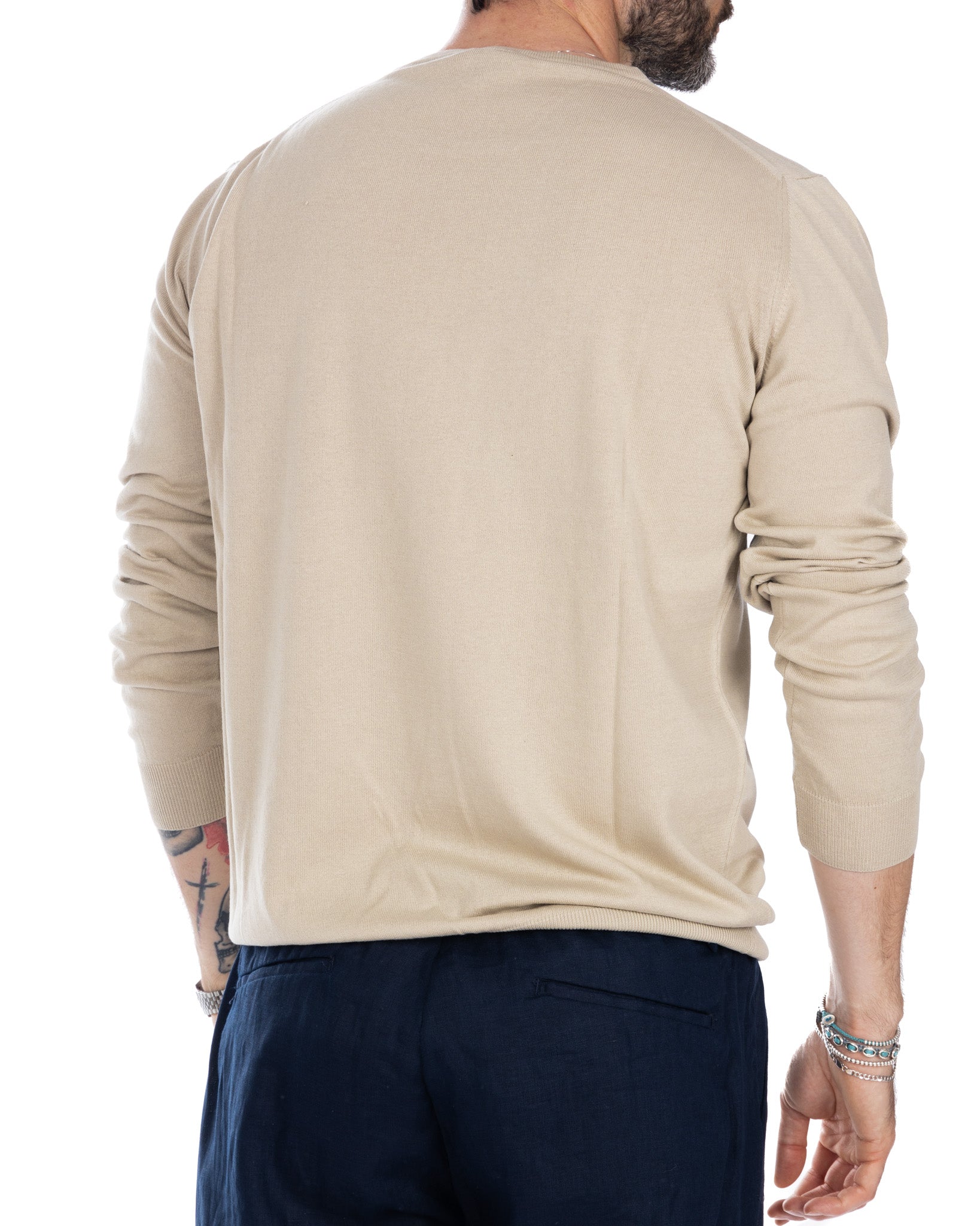 Daniil - beige cotton sweater