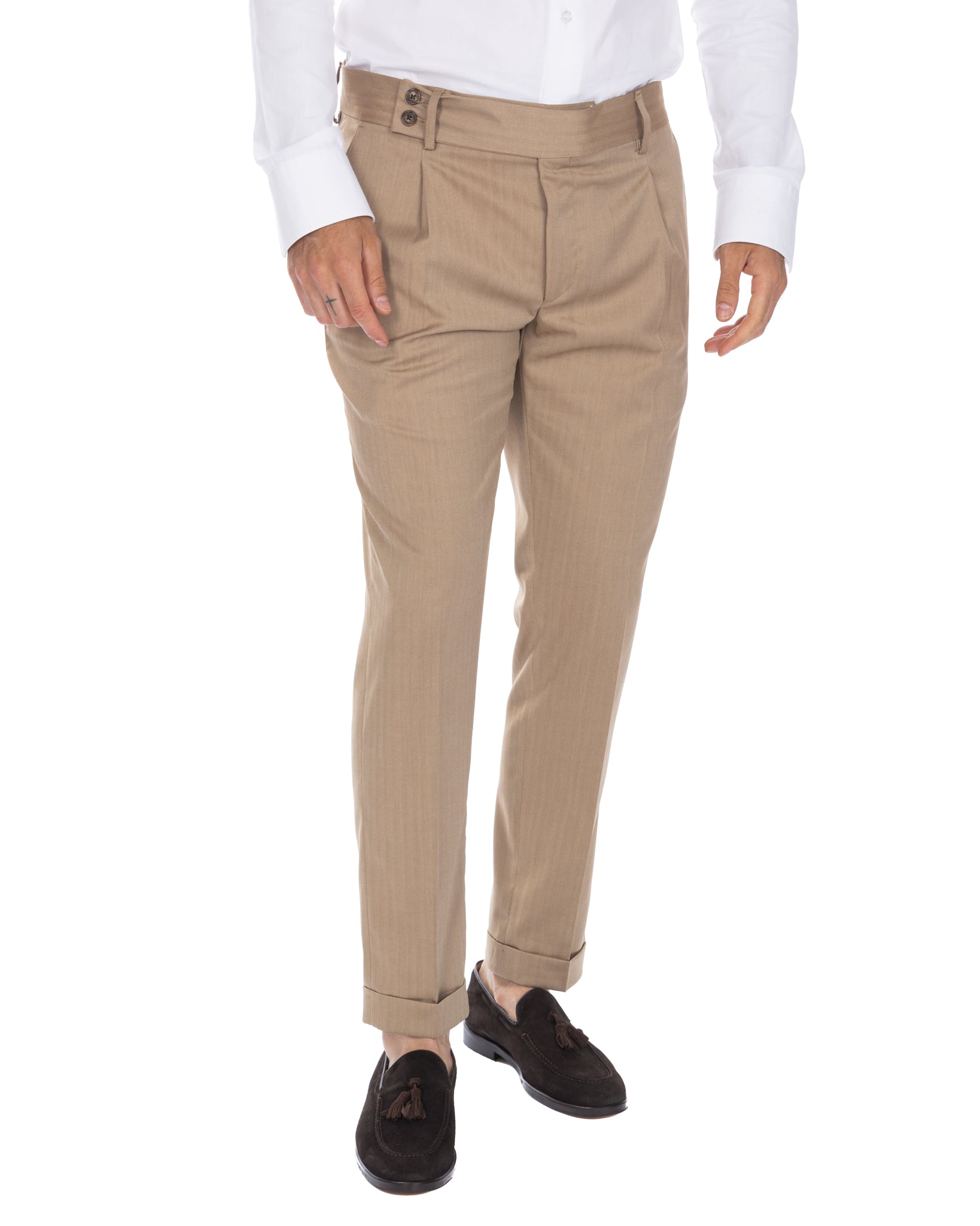 Colonia - pantalon taille haute solaro camel