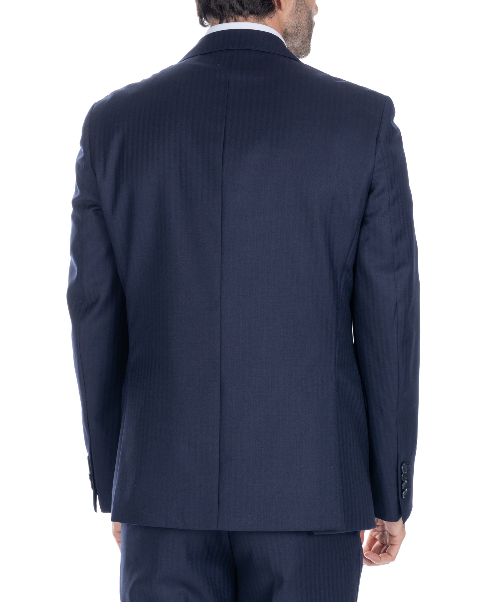 Abito monopetto spinato blu - Vitale Barberis Canonico