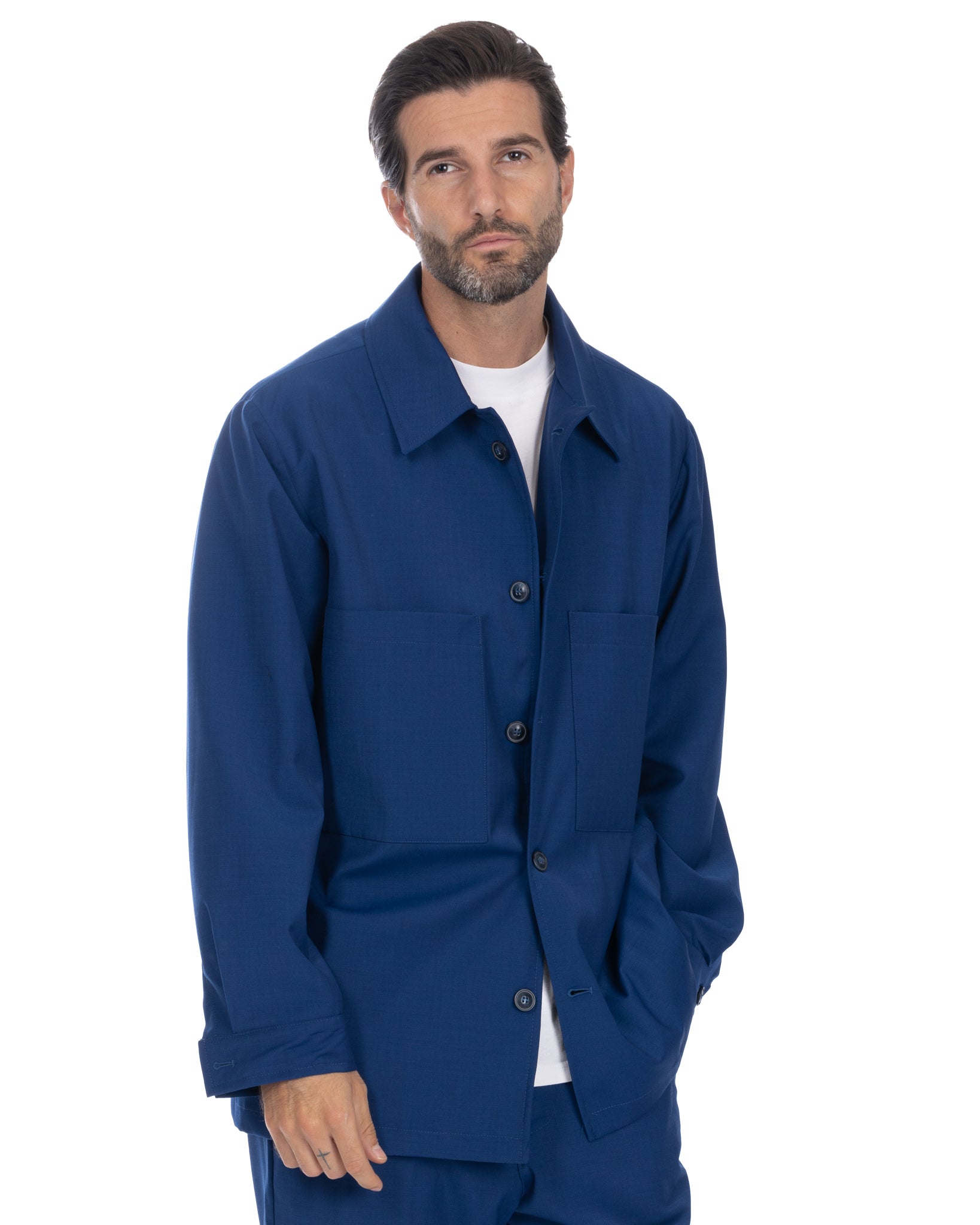 Donald - oversized blue blend jacket