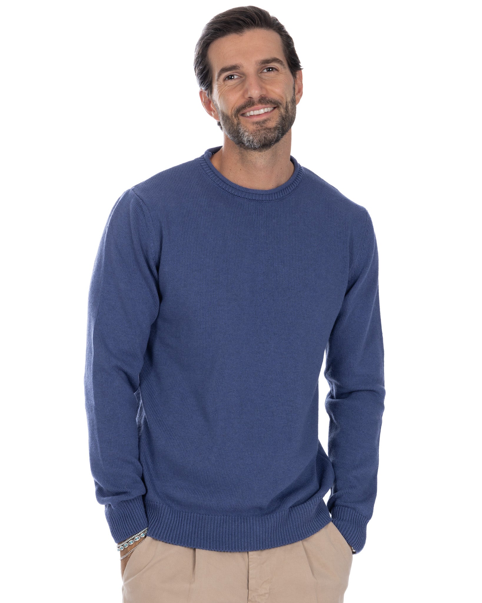 Adak - light blue crew neck sweater