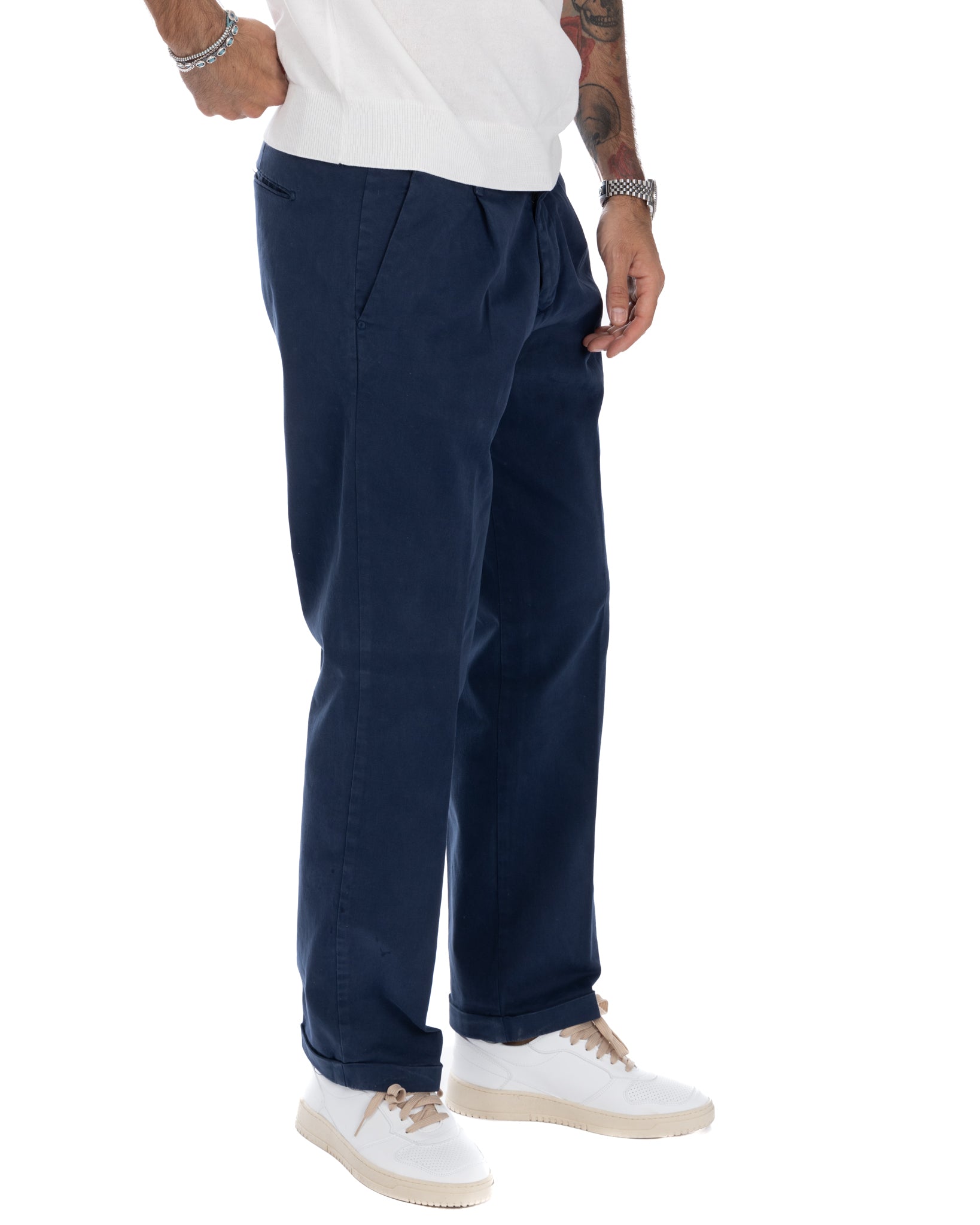 Sean - pantalon en denim bull bleu bleuet